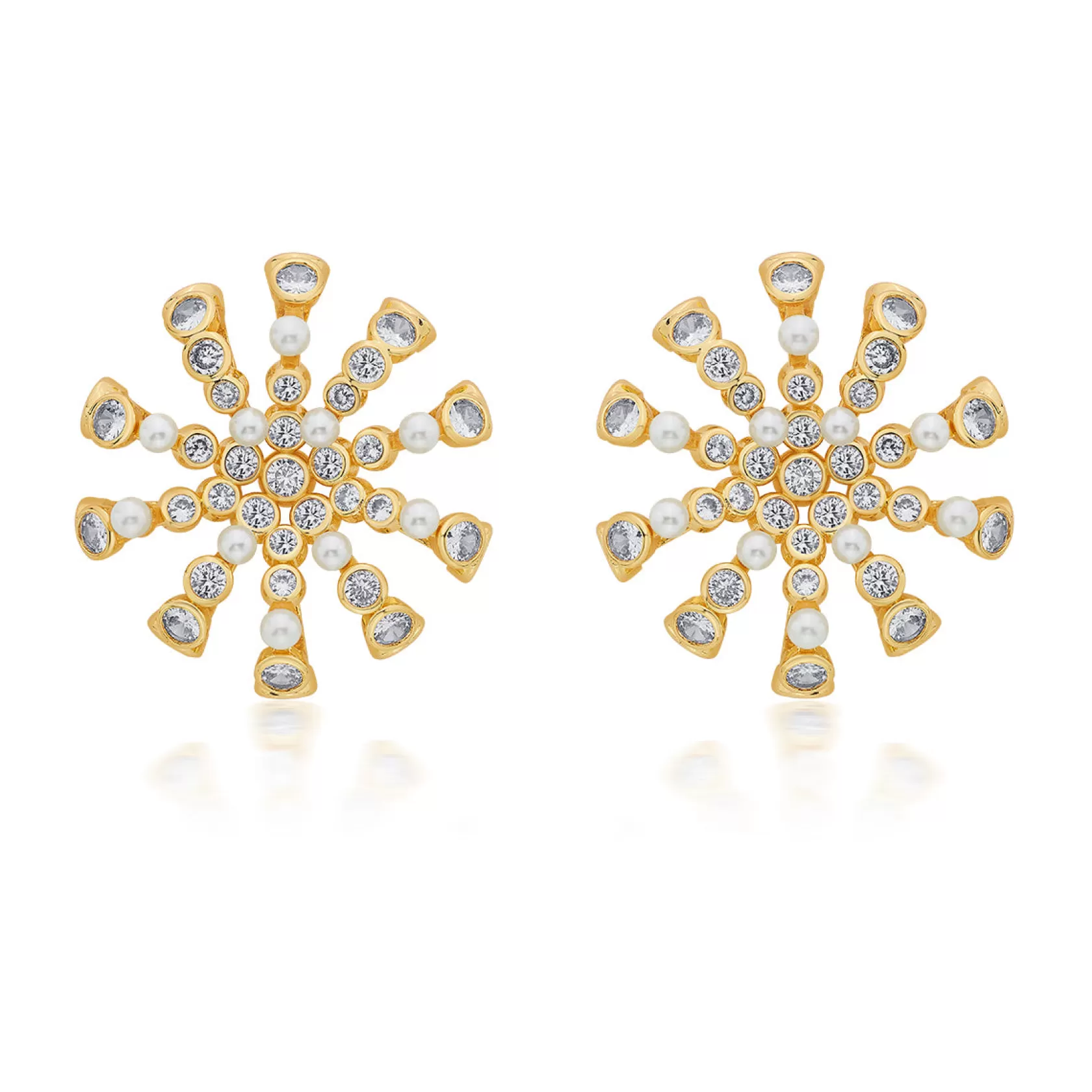 Earrings*Isharya Amara Lattice Star Earrings White