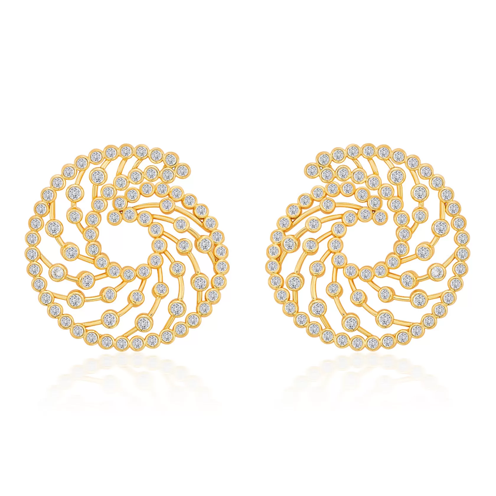 Earrings*Isharya Amara Lattice Swirl Earrings Gold