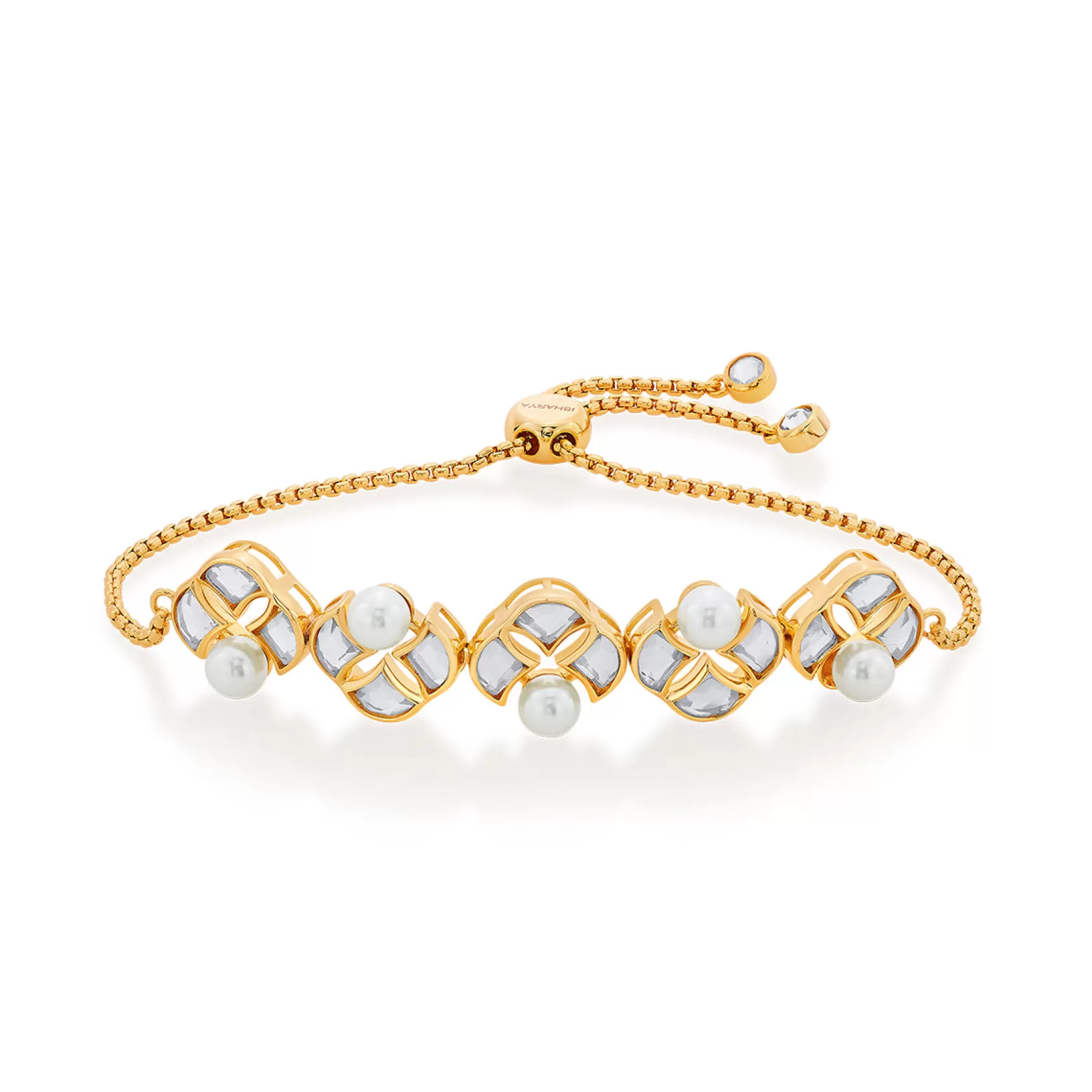 Wristwear*Isharya Amara Mirror Pearl Bracelet White