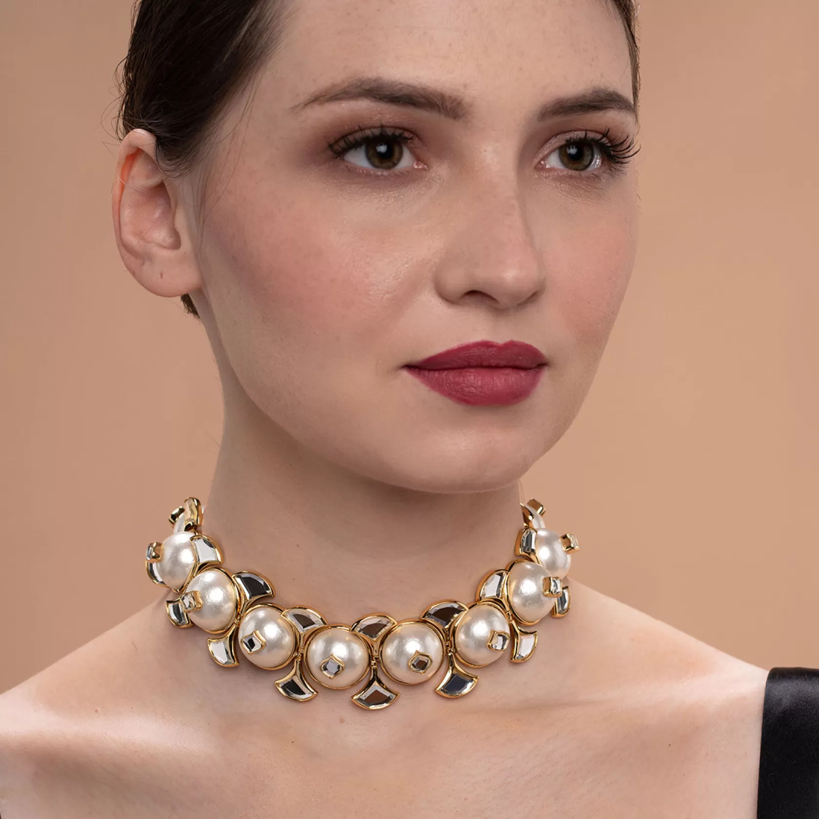 Necklace*Isharya Amara Mirror Pearl Choker Necklace White