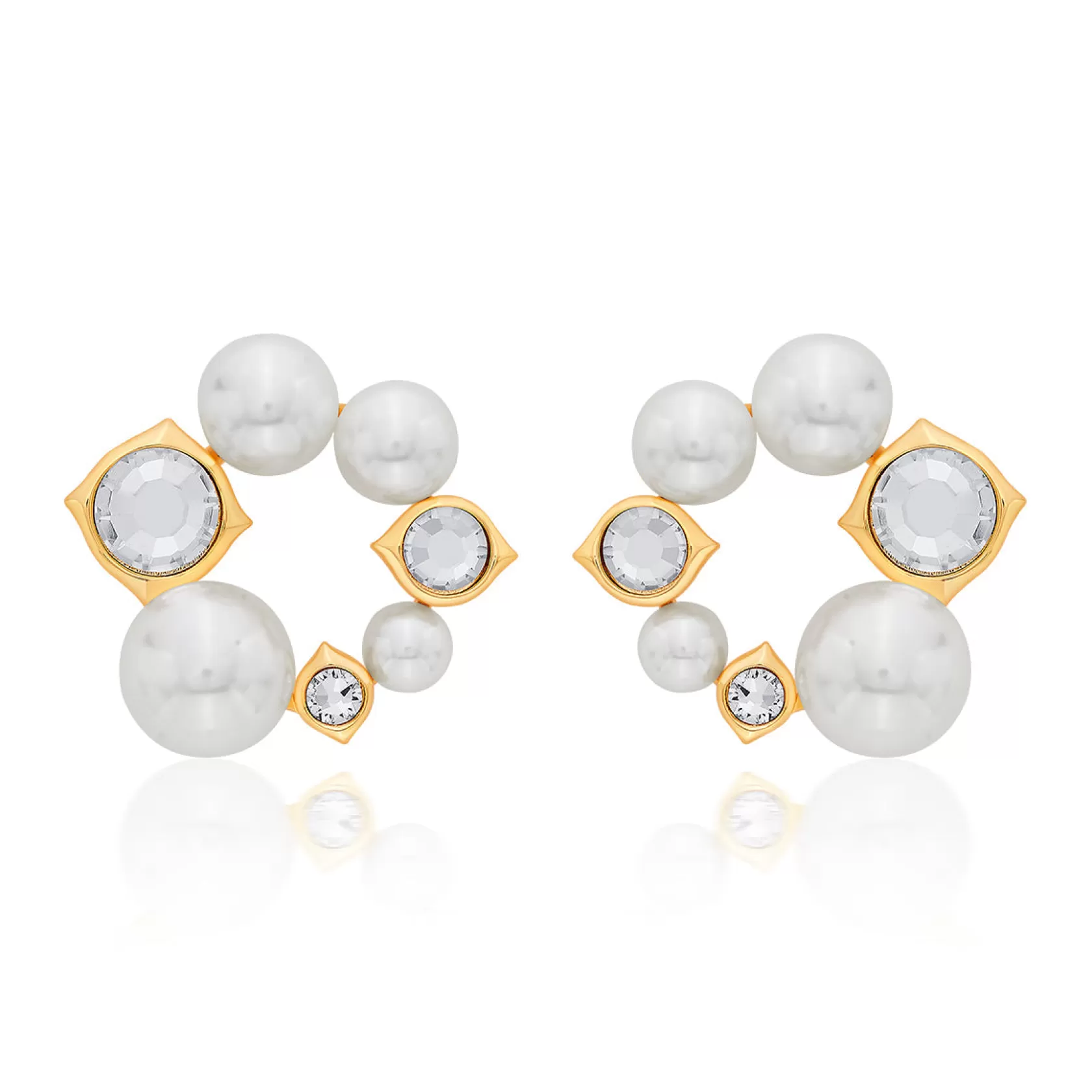 Earrings*Isharya Amara Pearl Cz Earrings White