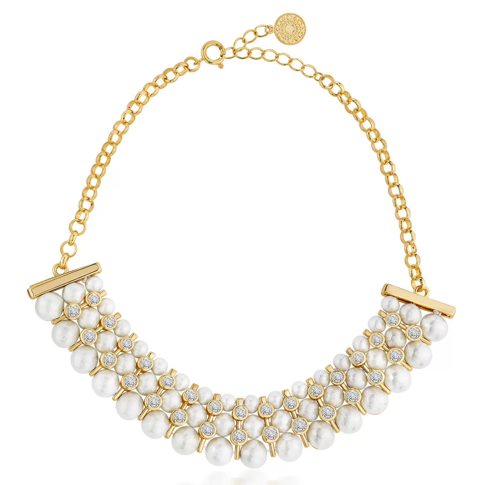 Necklace*Isharya Amara Pearl Statement Choker Necklace White