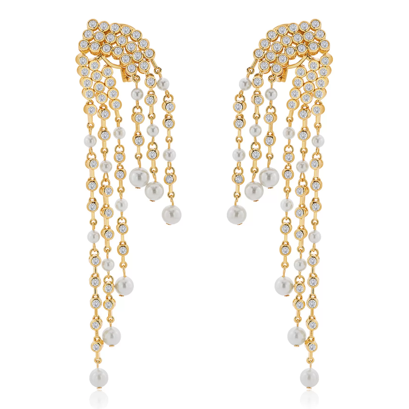 Earrings*Isharya Amara Waterfall Pearl Earrings White