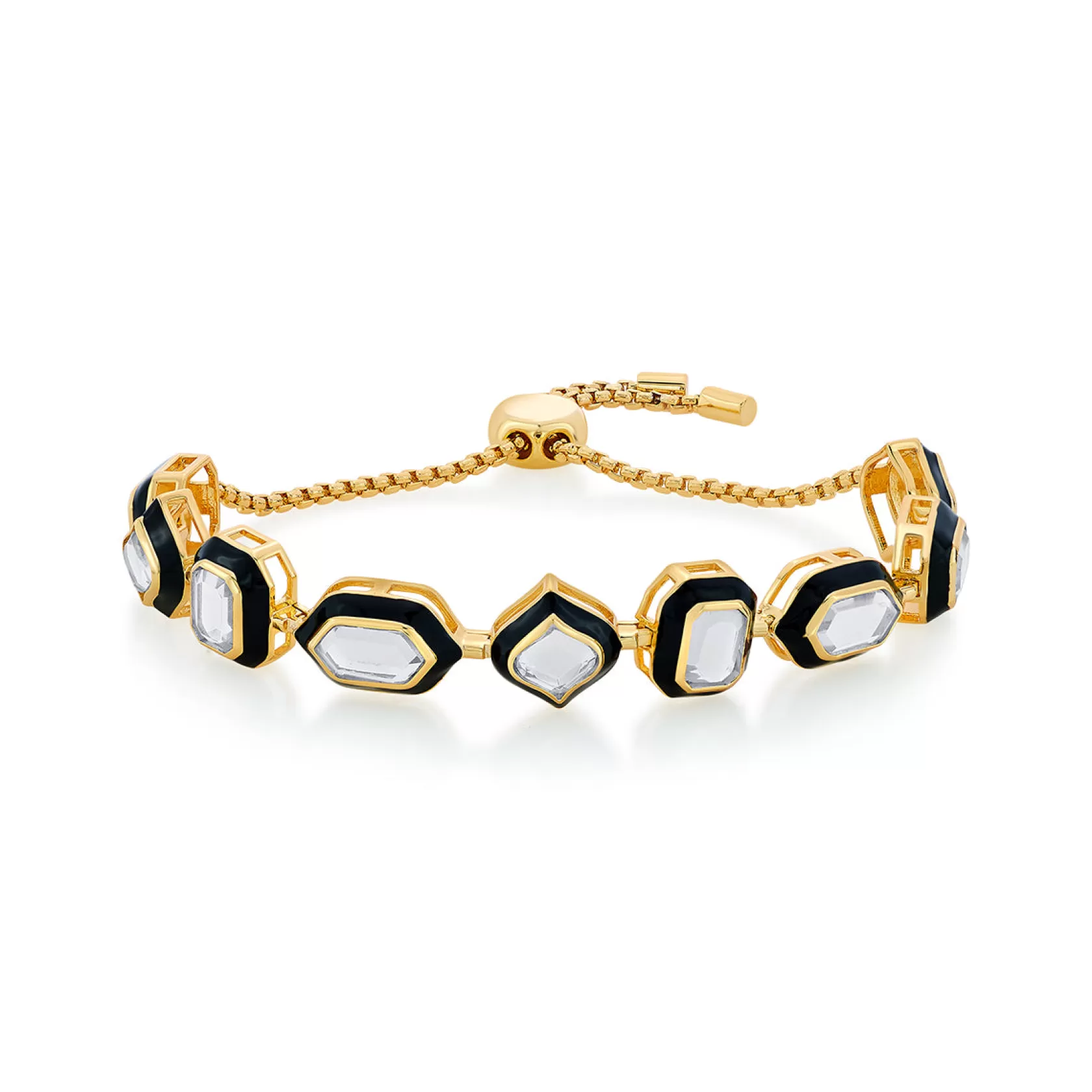 Wristwear*Isharya Amina Mirror Chain Bracelet Black