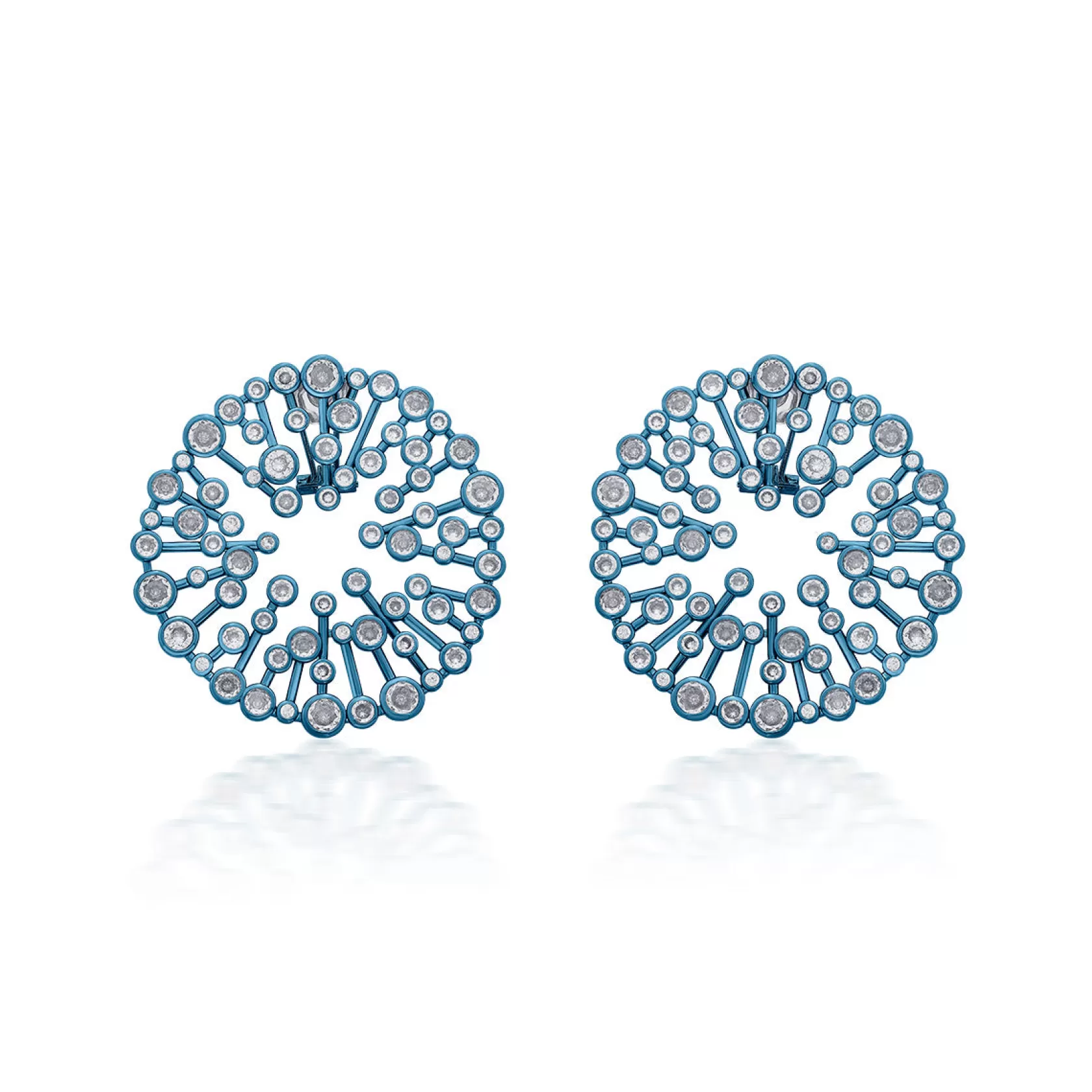 Earrings*Isharya Aqua Starburst Statement Earrings Blue