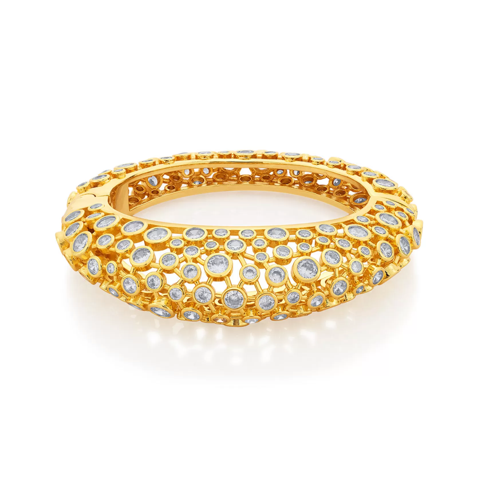 Wristwear*Isharya Aura Oval Hinge Bangle Gold