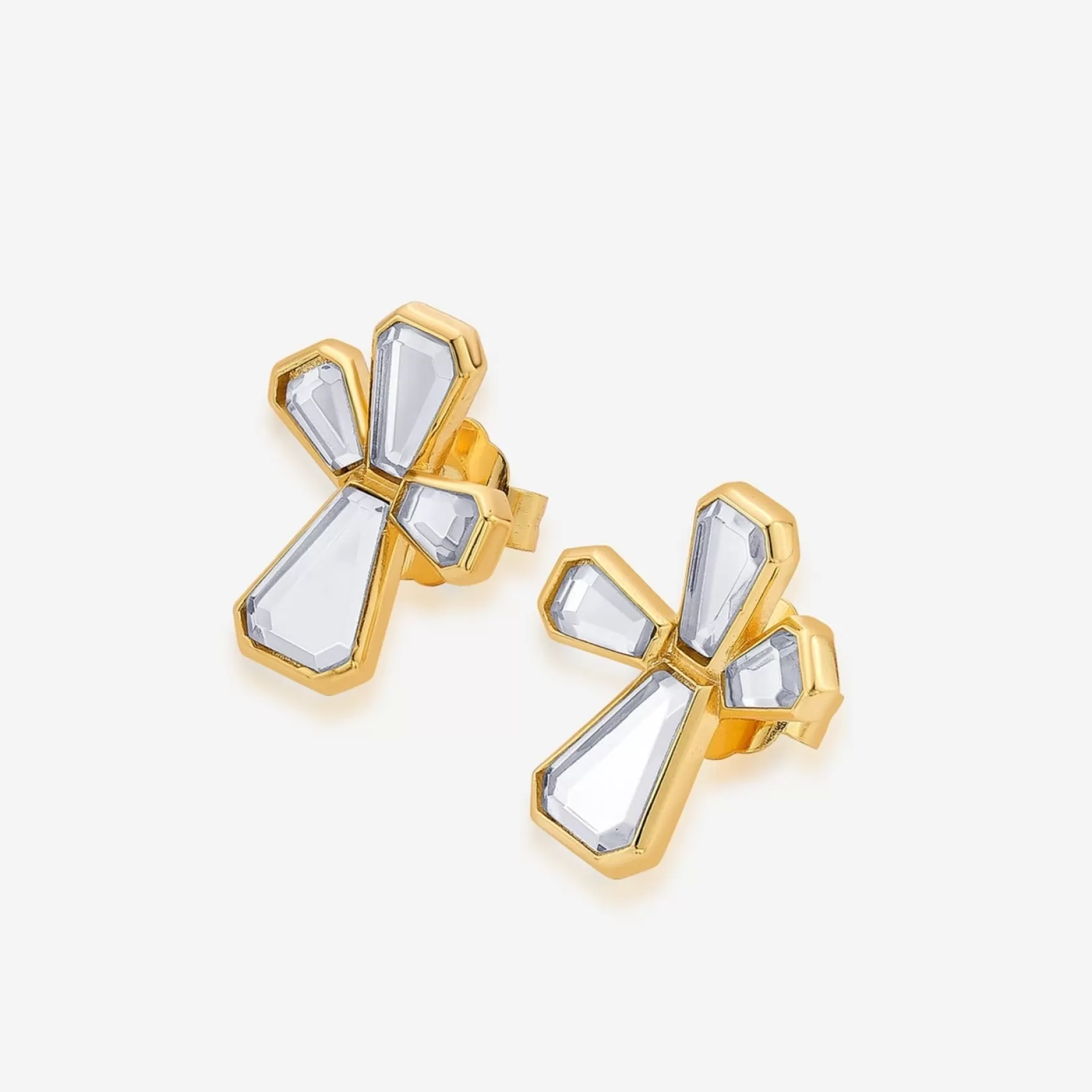 Earrings*Isharya Ayaana Abstract Petals Stud Earrings