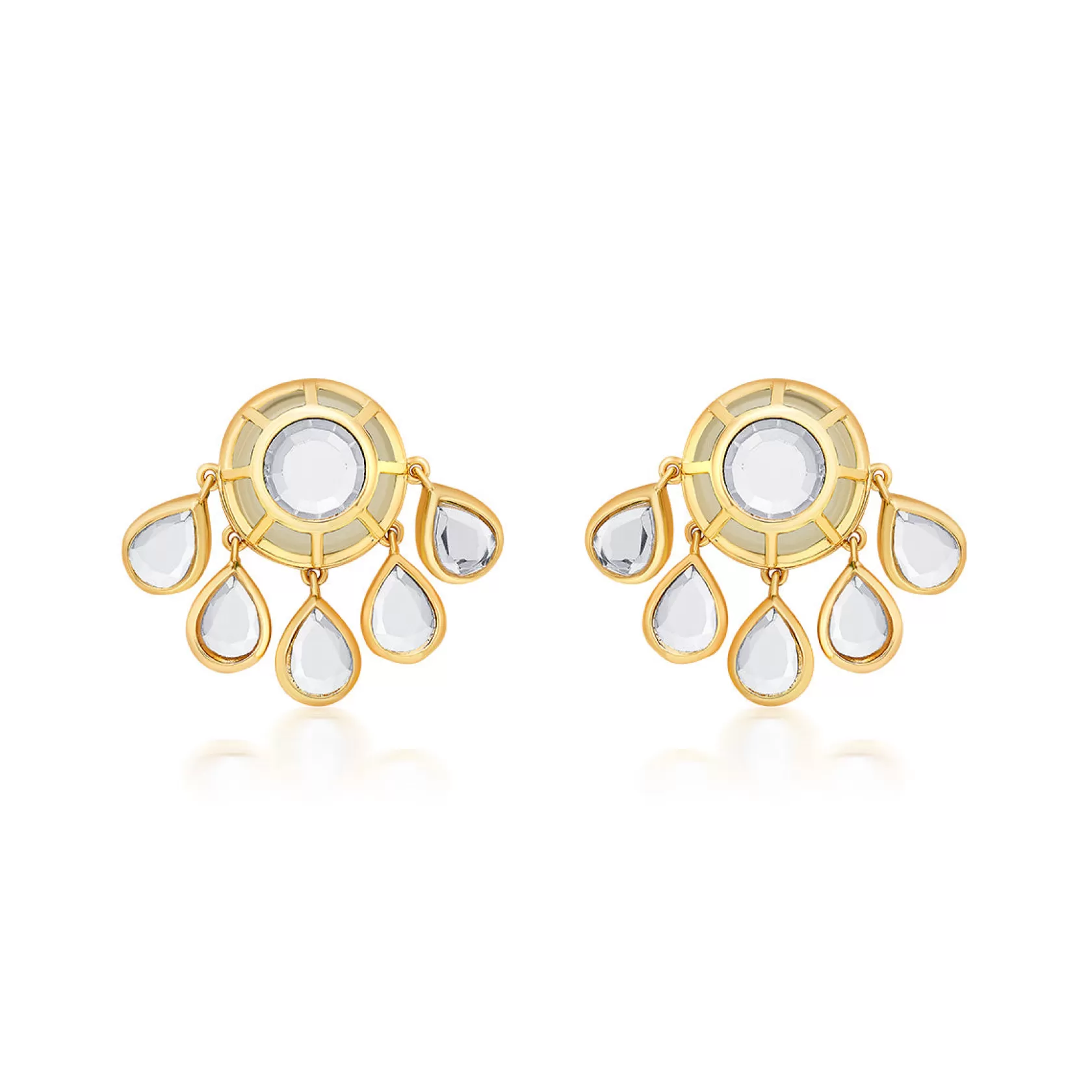 Earrings*Isharya Ayaana Ecru Studs White