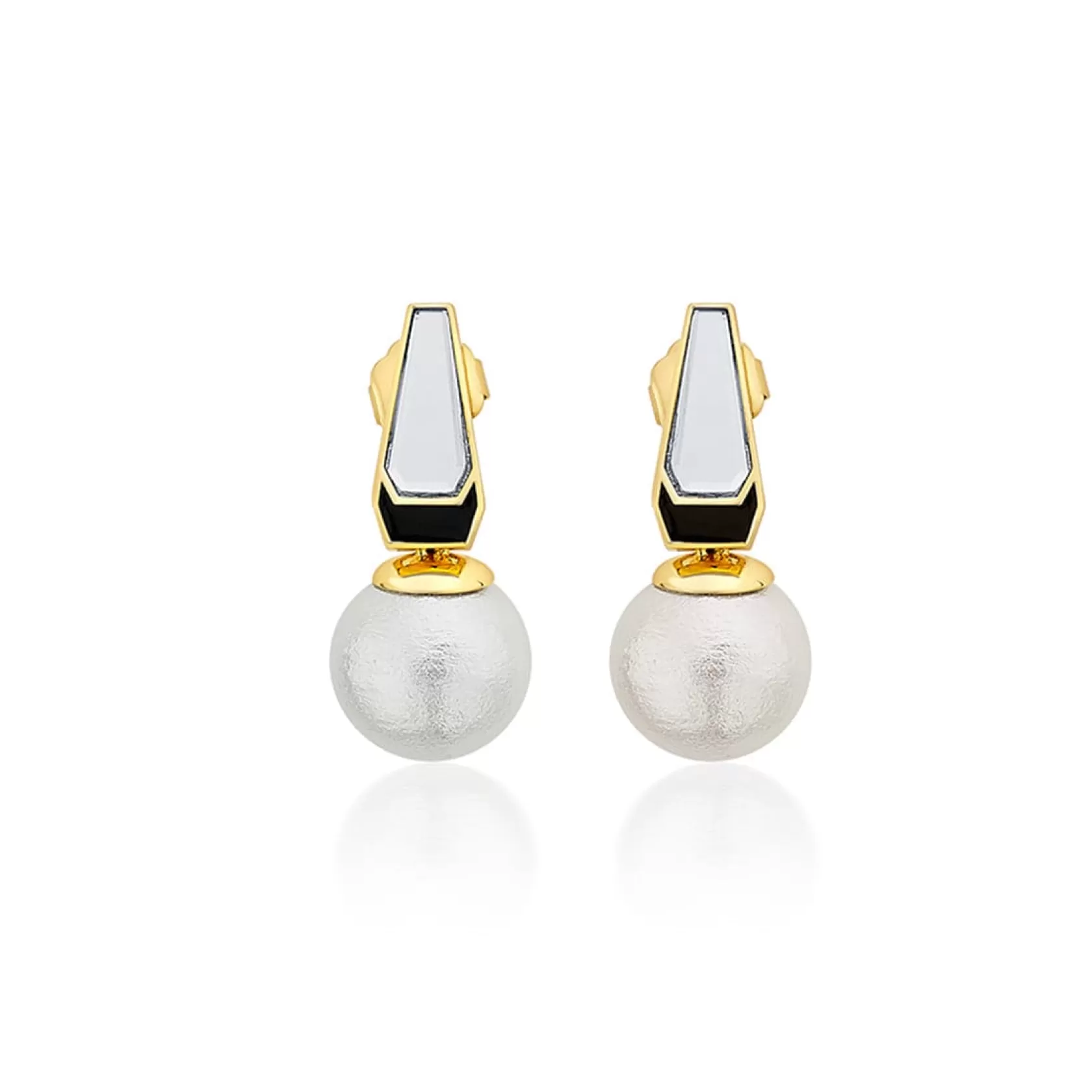 Earrings*Isharya Ayaana Mirror And Pearl Libra Earring