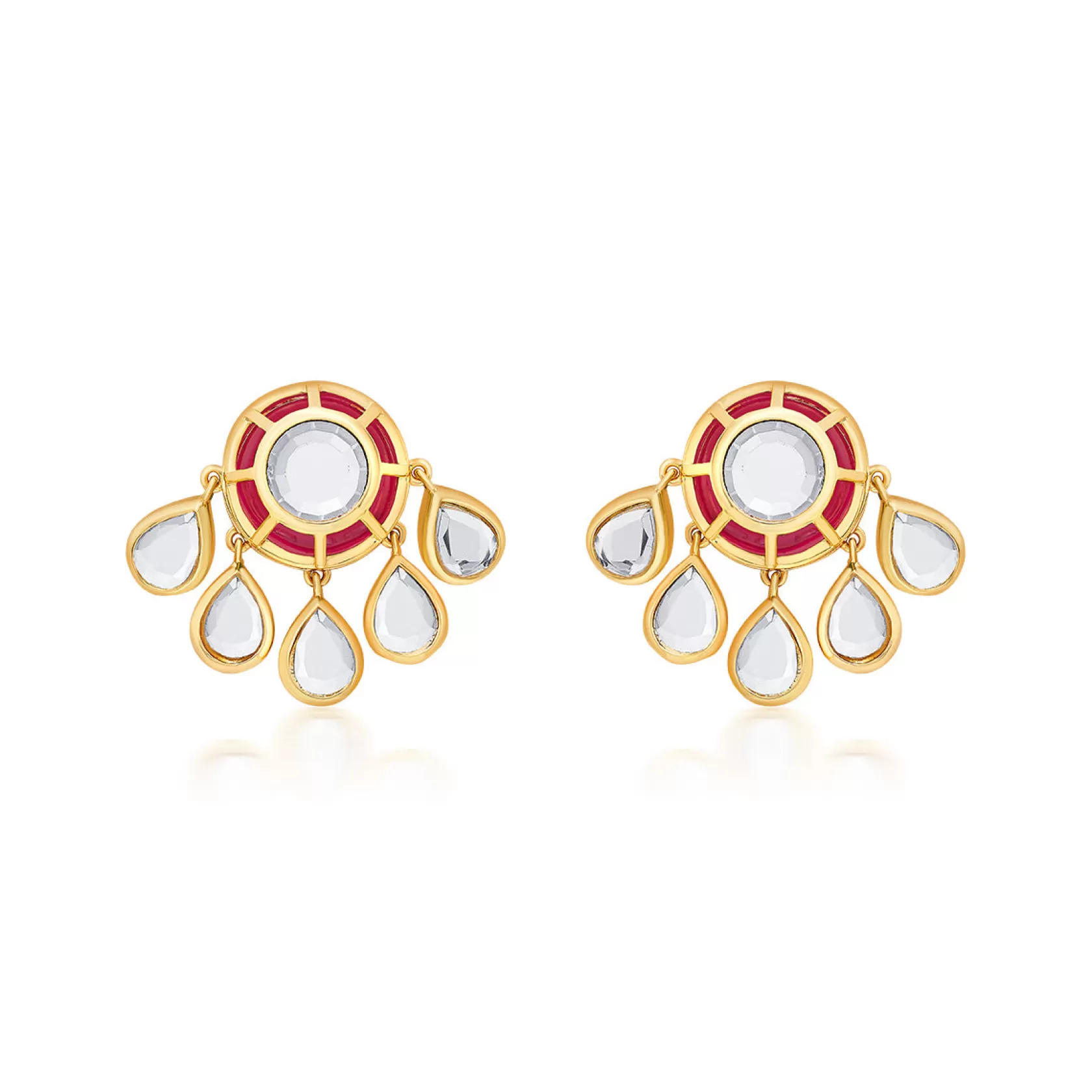 Earrings*Isharya Ayaana Rani Studs Pink