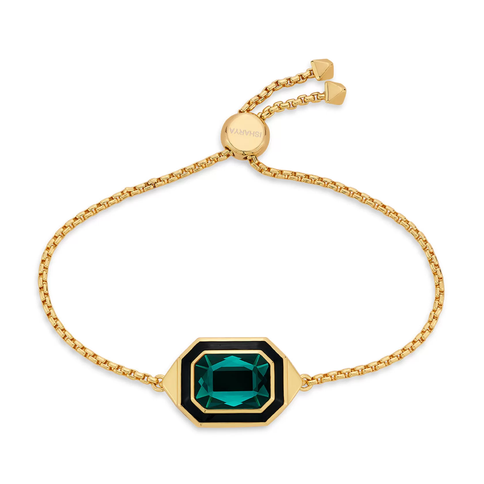 Wristwear*Isharya B-Dazzle Crystal Enamel Bracelet Green