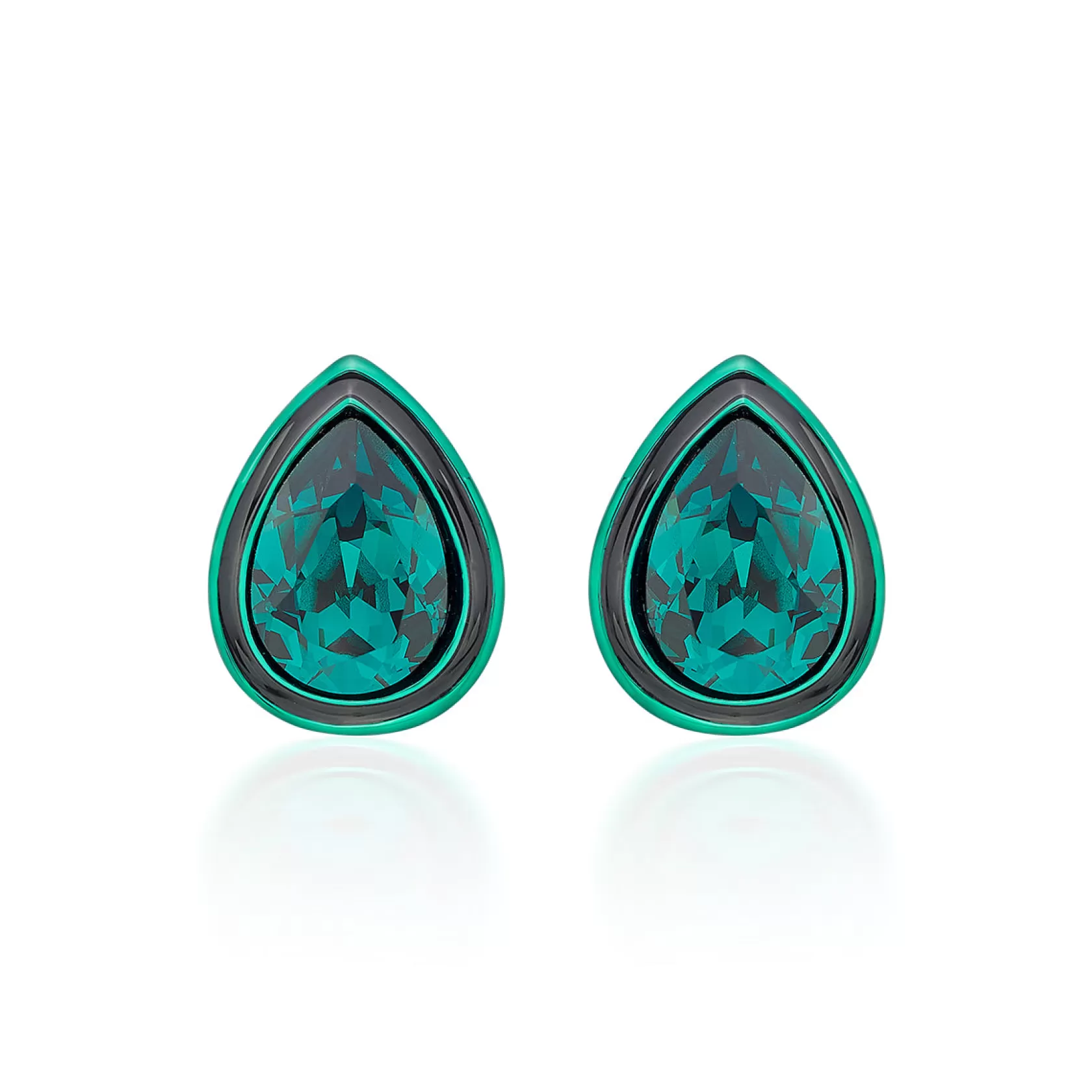 Earrings*Isharya B-Dazzle Crystal Studs Green