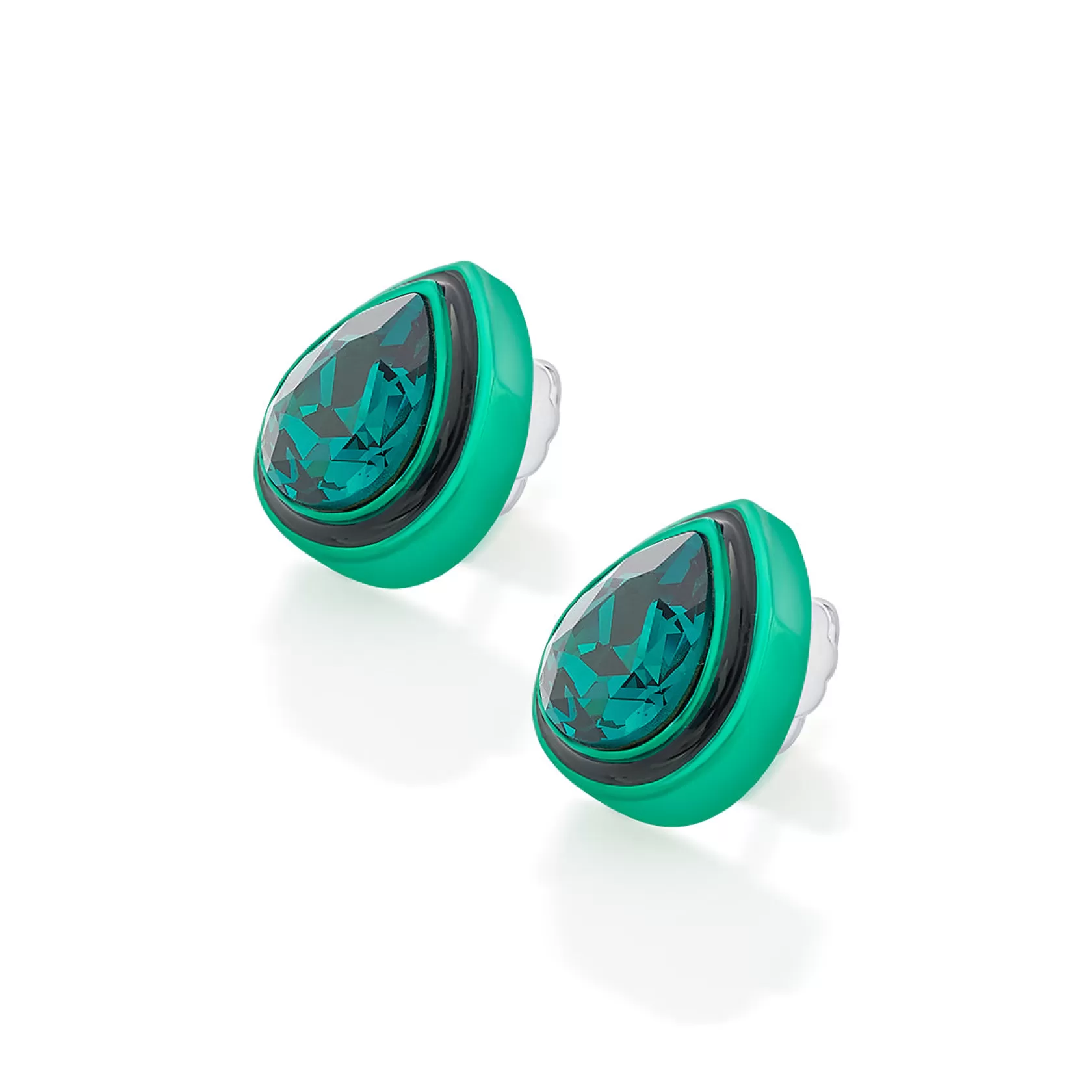 Earrings*Isharya B-Dazzle Crystal Studs Green