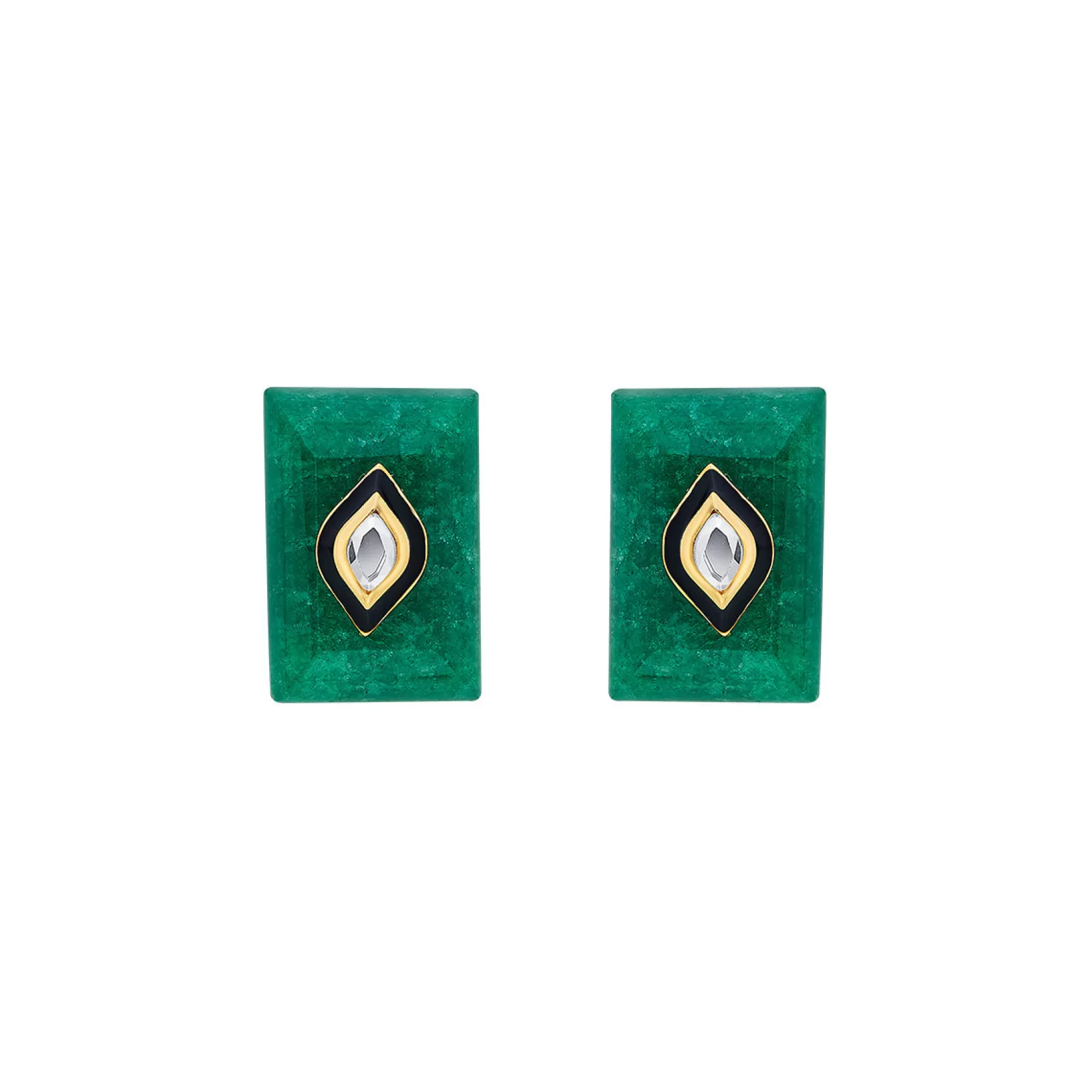 Earrings*Isharya Begum Haute Ever Baroque Studs Green