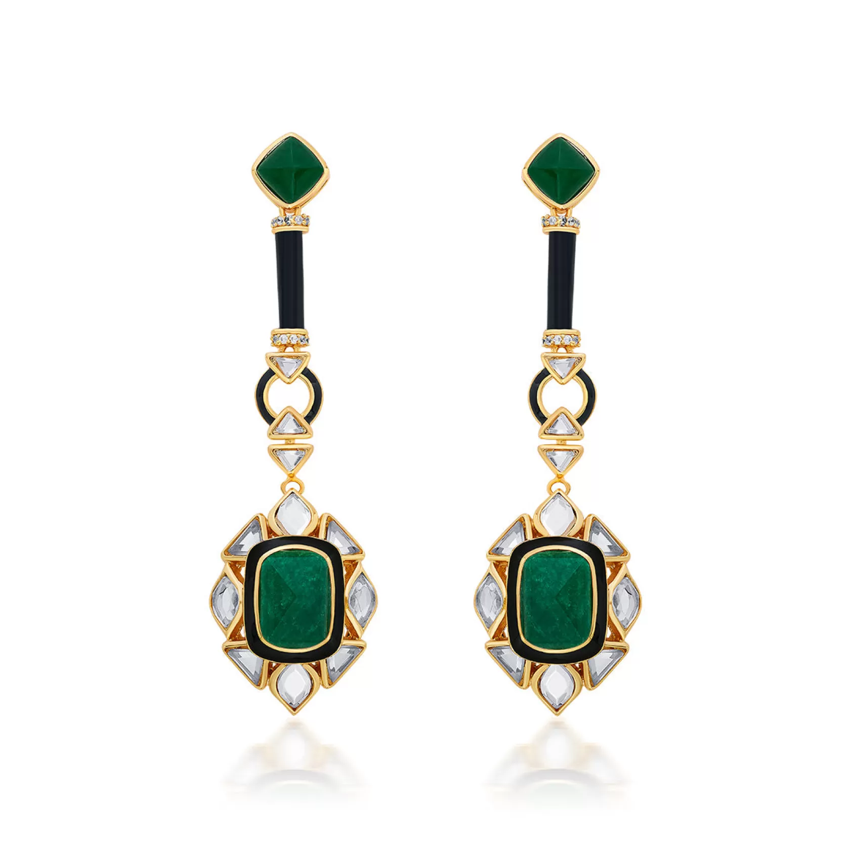 Earrings*Isharya Begum Haute Ever Drop Earrings Green