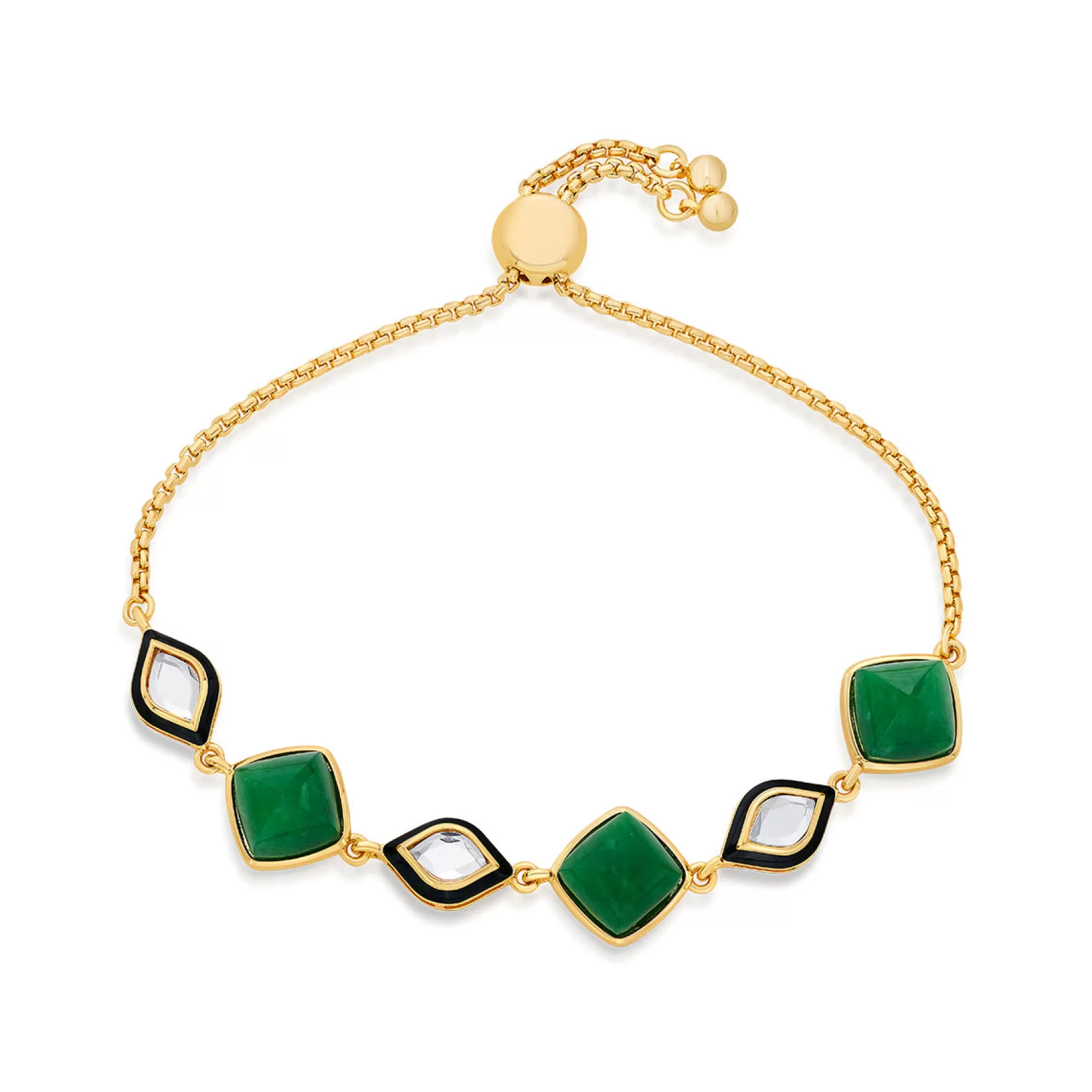 Wristwear*Isharya Begum Haute Ever Mirror Bracelet Green