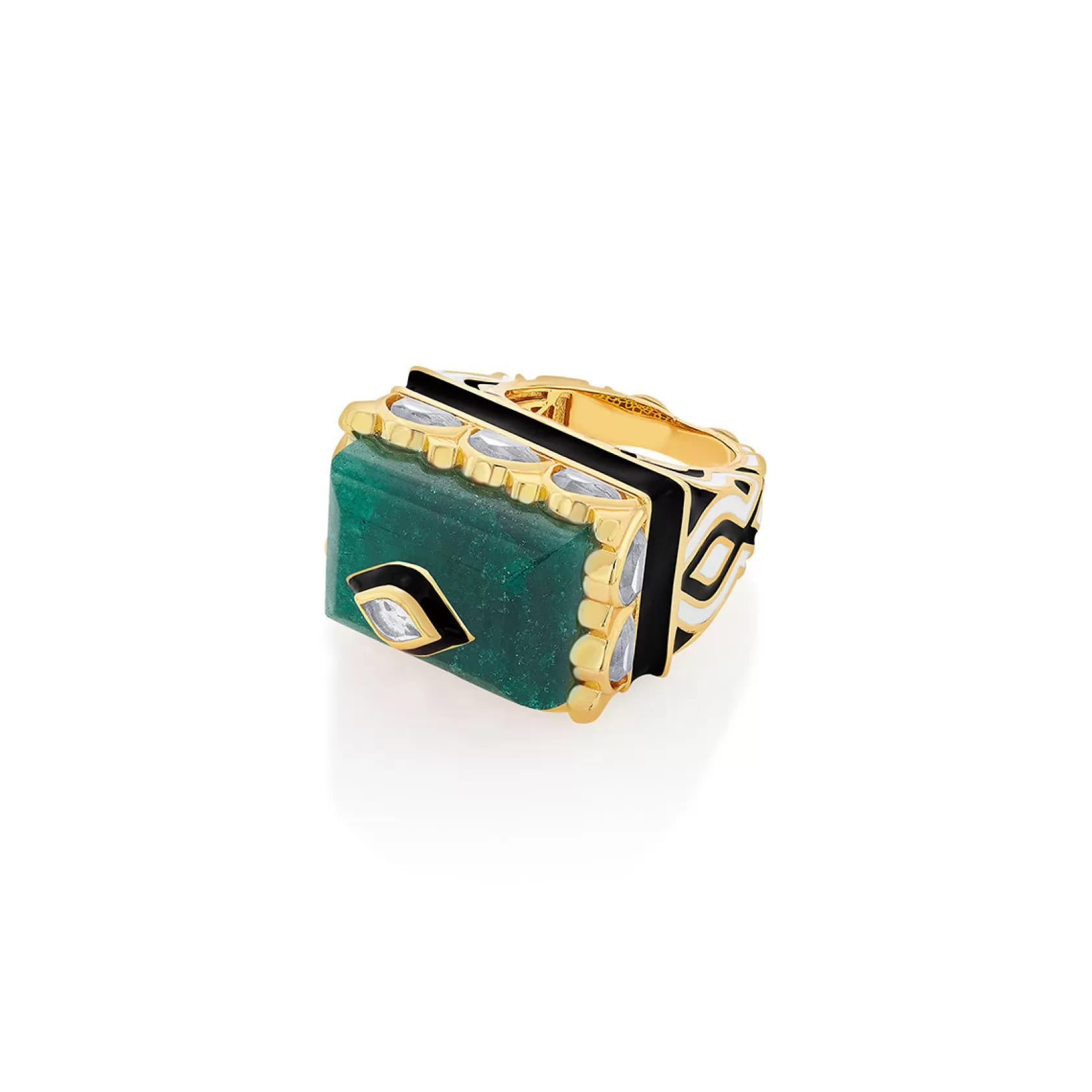 Rings*Isharya Begum Haute Ever Mughal Ring Green