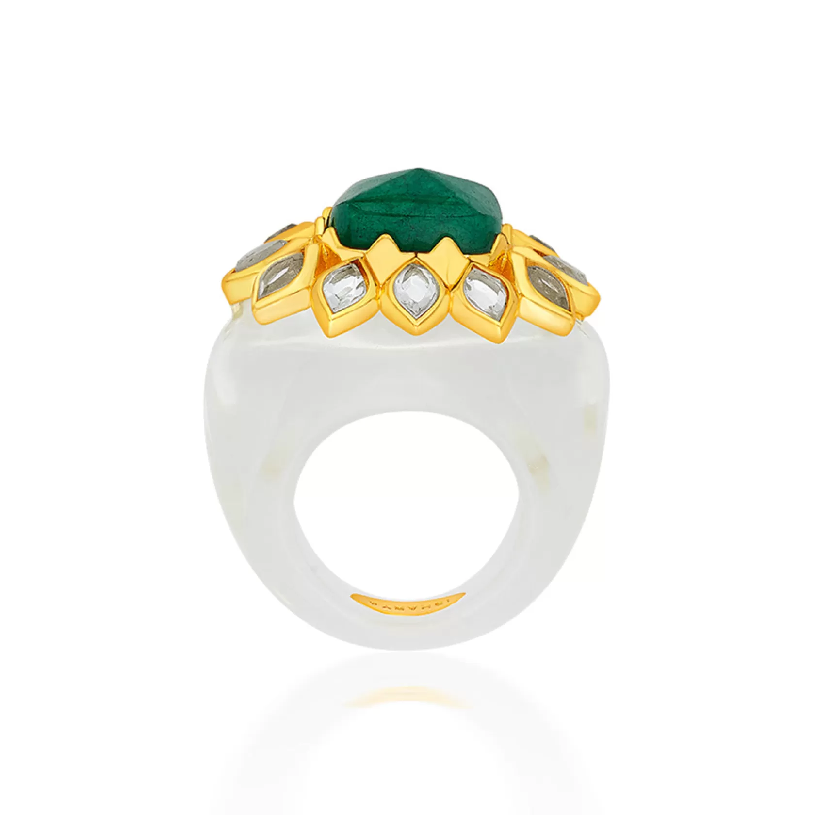 Rings*Isharya Begum Haute Ever Resin Ring Green