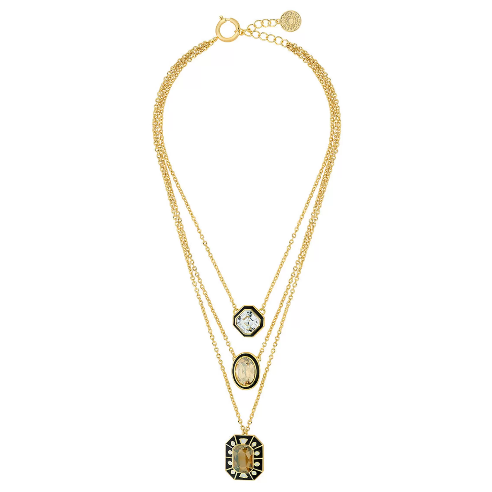 Necklace*Isharya Blaze Enamel & Crystal Layered Necklace Multi