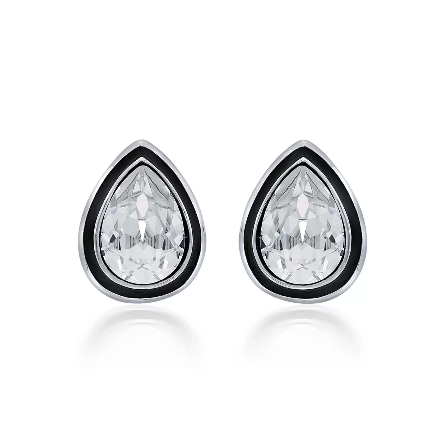 Earrings*Isharya Bougie Crystal Studs Silver