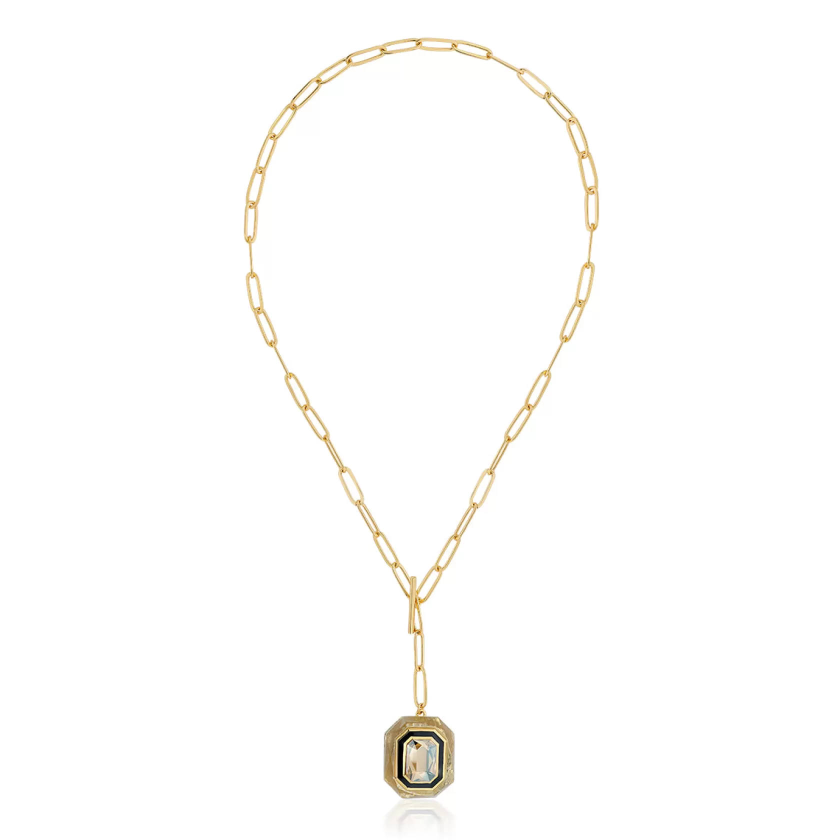 Necklace*Isharya Bougie Infinity Cut Crystal Y-Necklace Gold