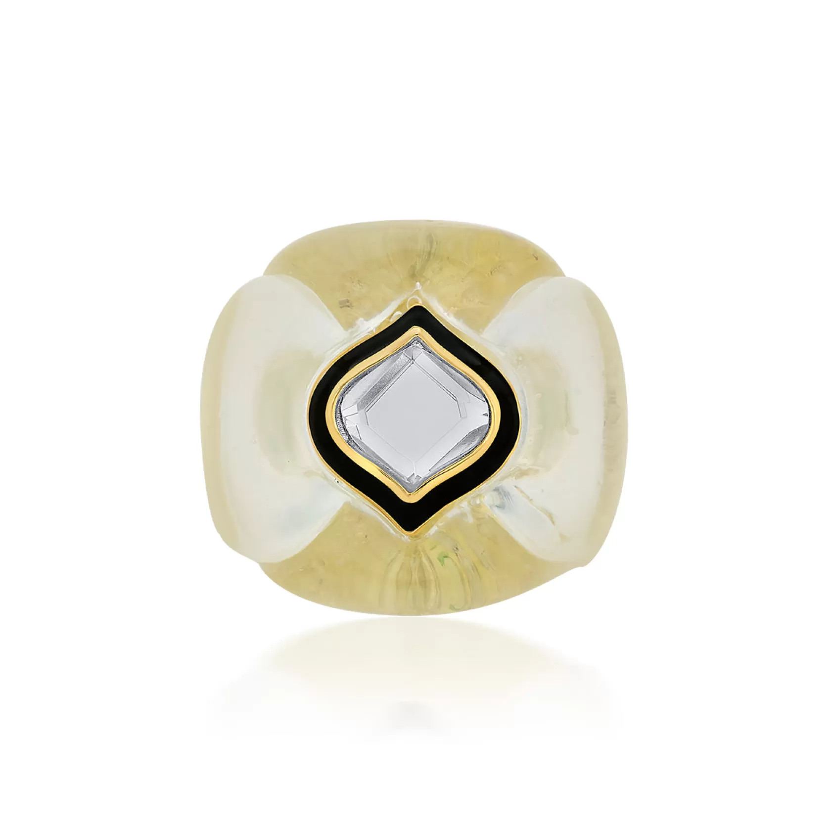 Rings*Isharya Bougie Mirror Resin Chubby Ring Gold