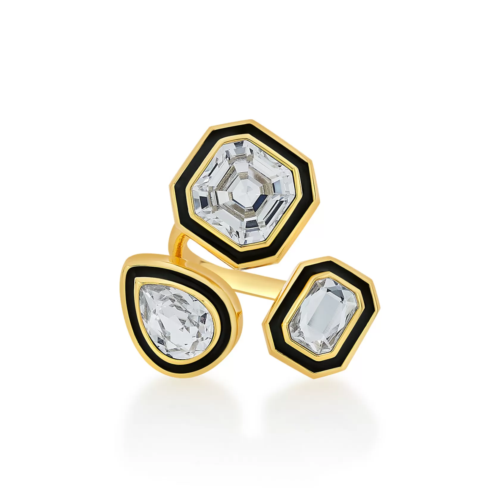 Rings*Isharya Bougie Multi-Crystal Ring Gold