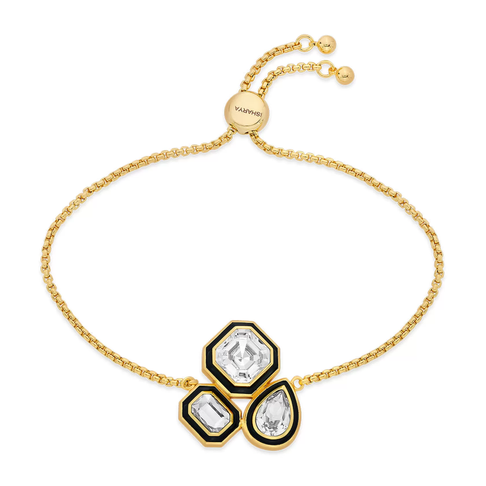 Wristwear*Isharya Bougie Trio Crystal Bracelet Gold