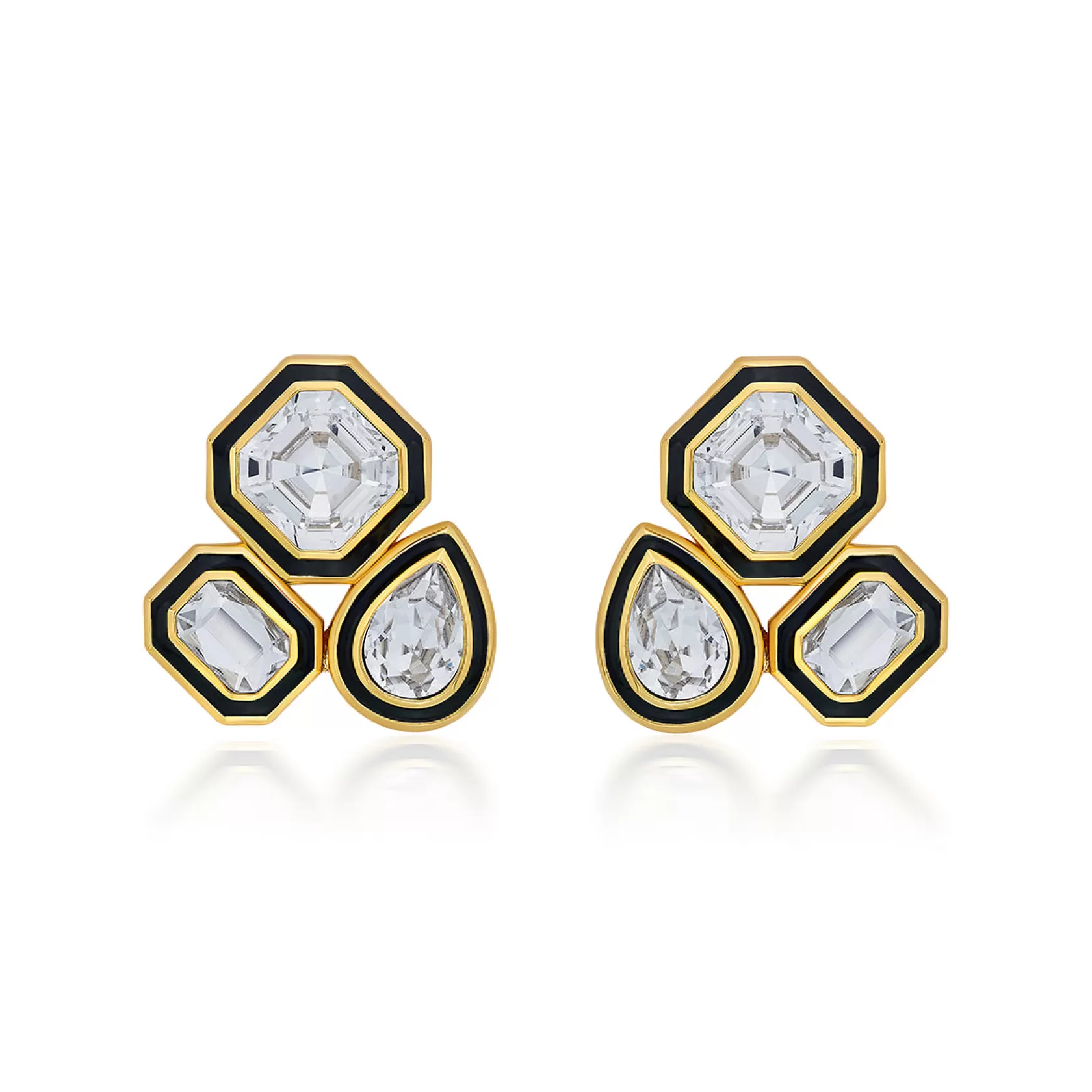 Earrings*Isharya Bougie Trio Studs Gold