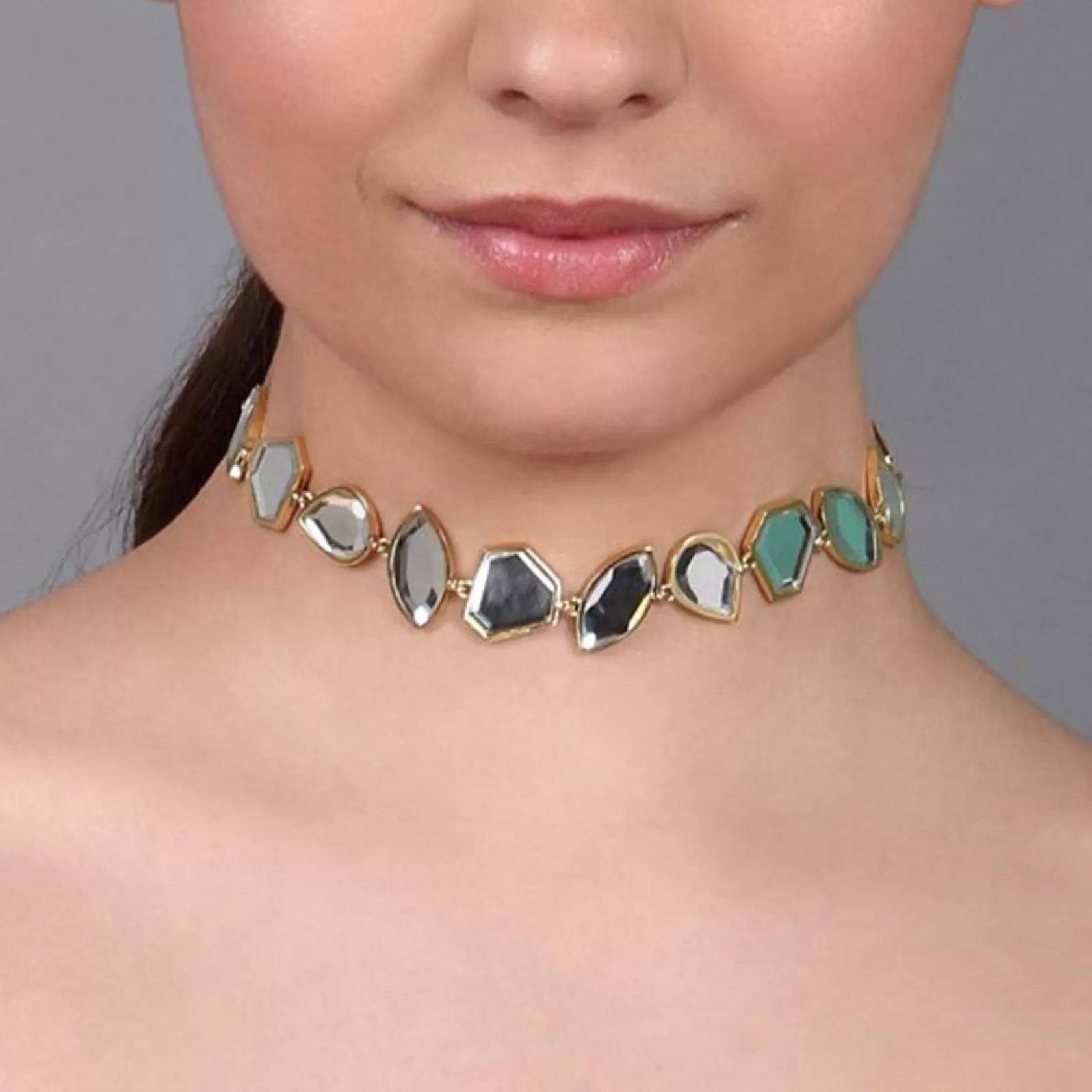 Necklace*Isharya Celeste Playful Mirror Choker Necklace