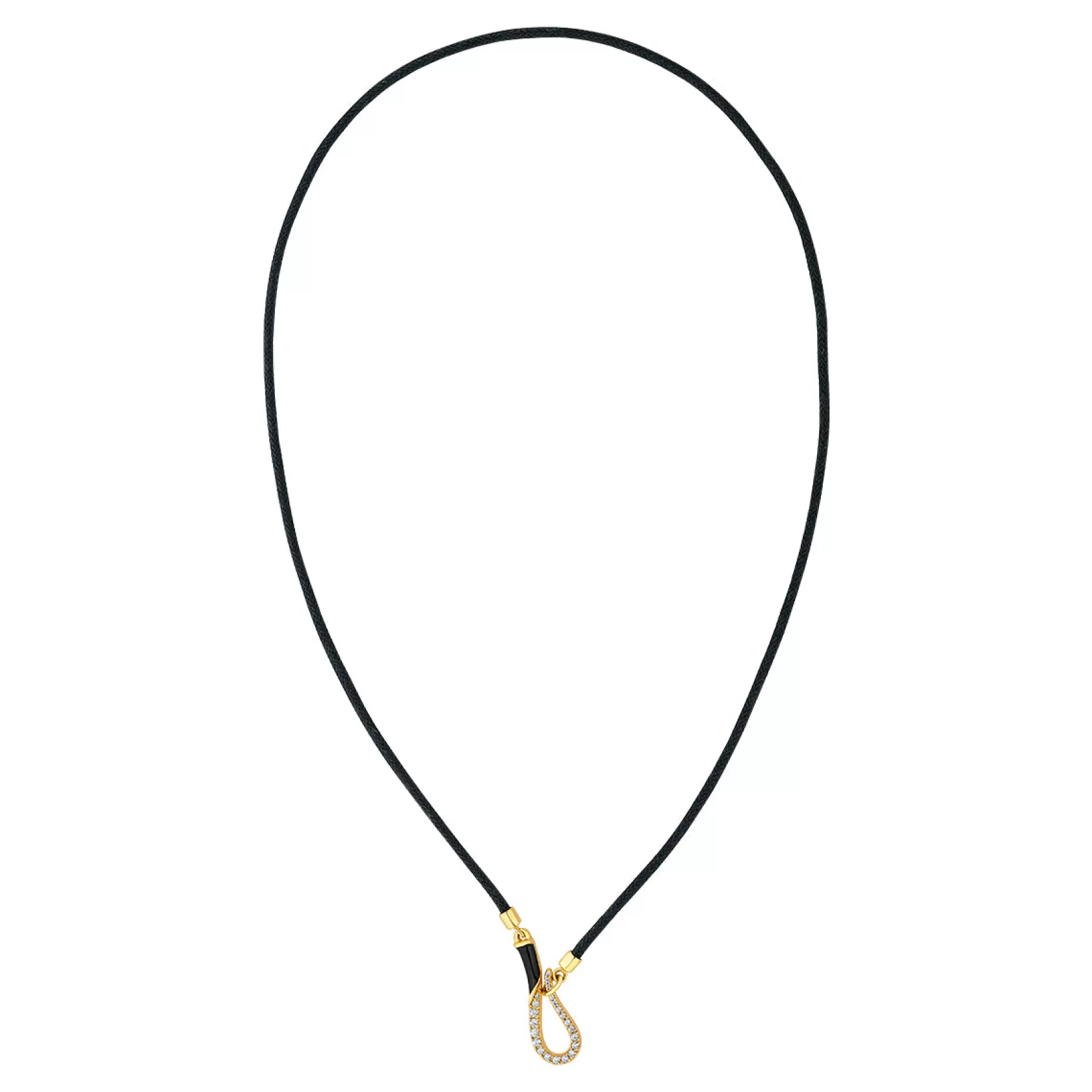 Wristwear*Isharya Gilded Hook Thread Necklace Black