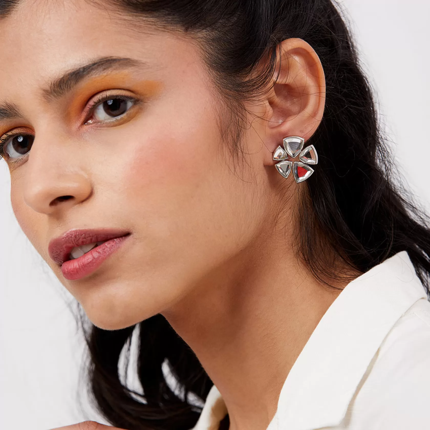 Earrings*Isharya Inayat Statement Mirror Studs