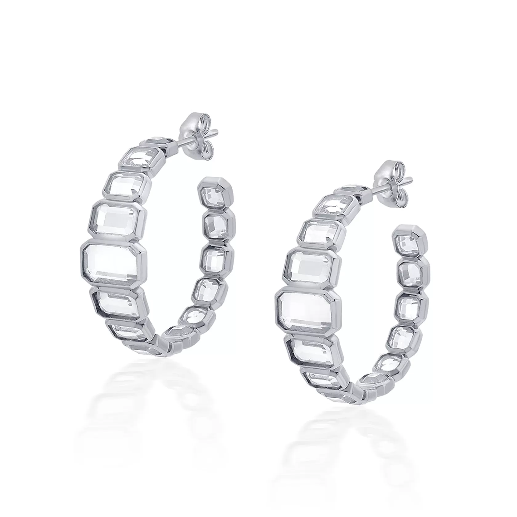 Earrings*Isharya Jugni Mirror Hoops