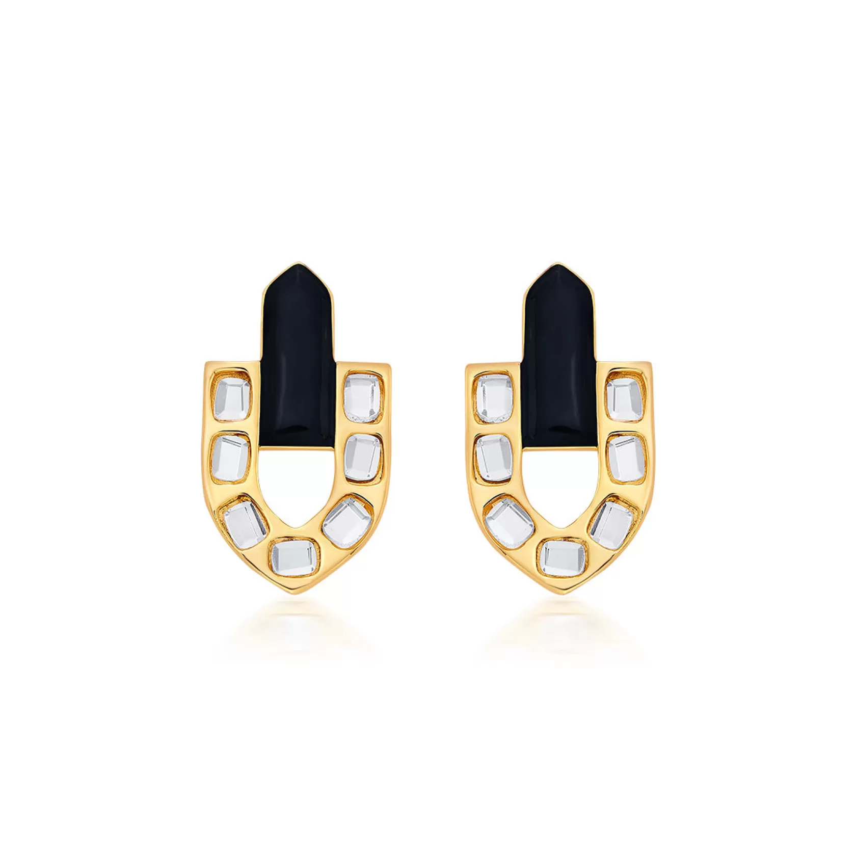 Earrings*Isharya Just Jamiti Art Deco Earrings Black