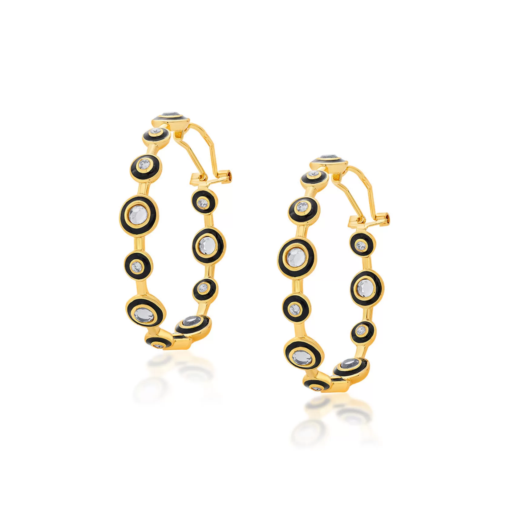 Earrings*Isharya Just Jamiti Oversized Hoops Black