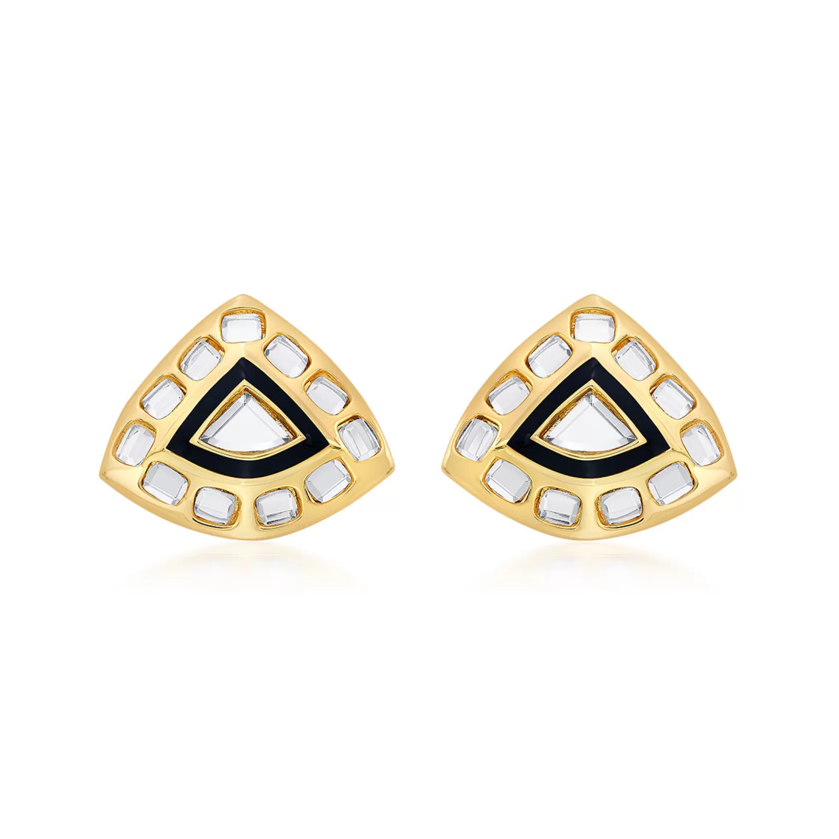 Earrings*Isharya Just Jamiti Trifecta Studs Black