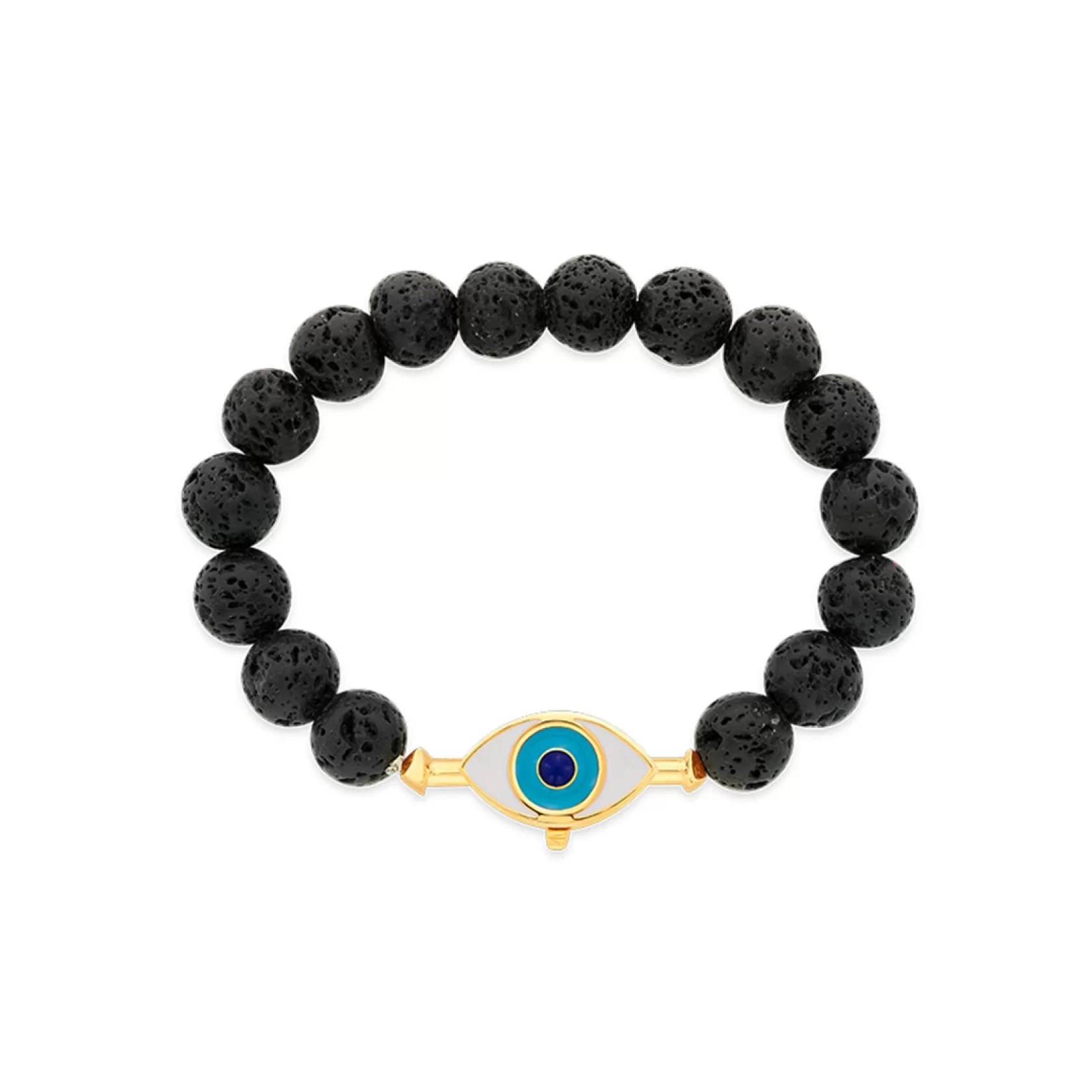 Wristwear*Isharya Lava Bead Bracelet Black