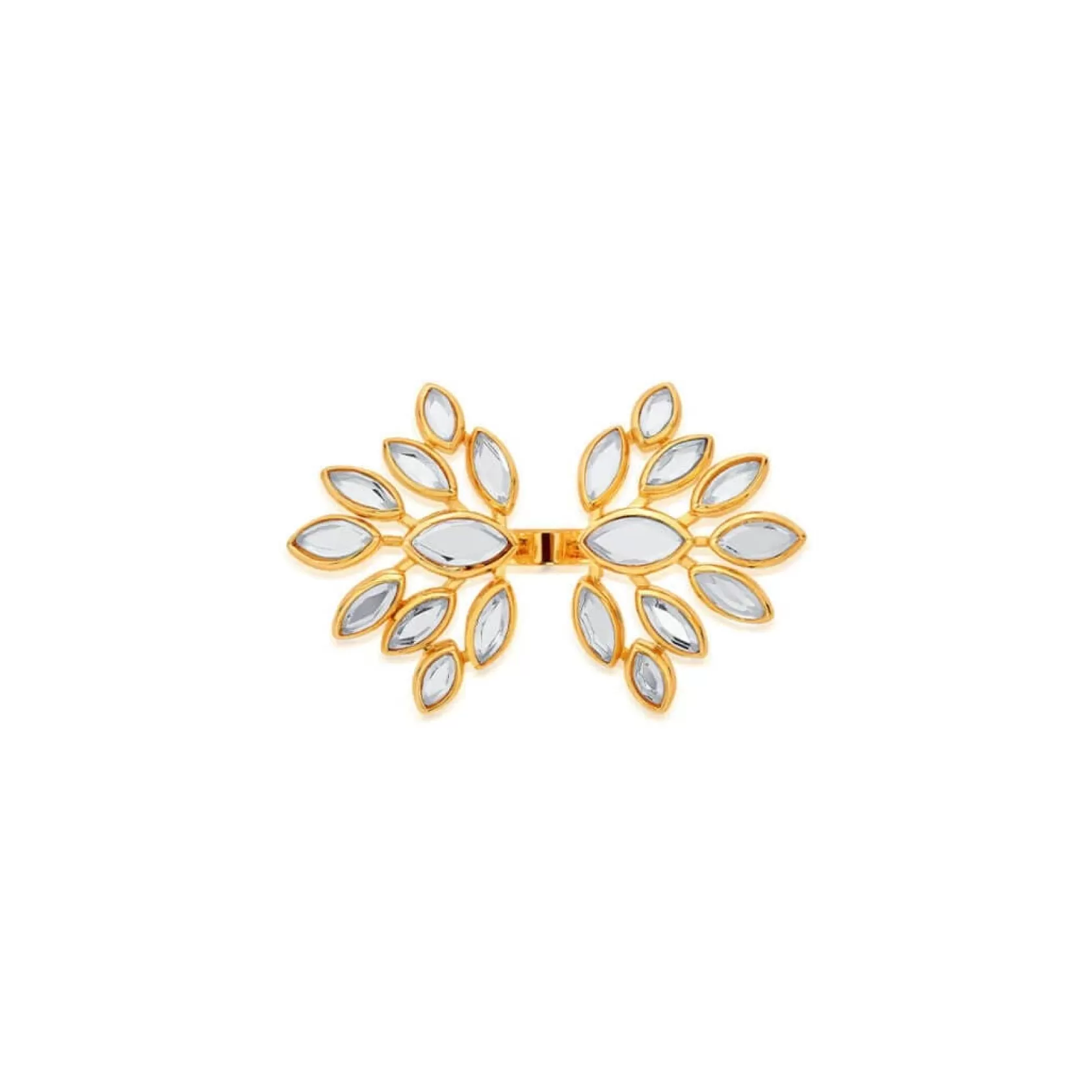 Rings*Isharya Marquise Mirror Cluster Open Ring Gold