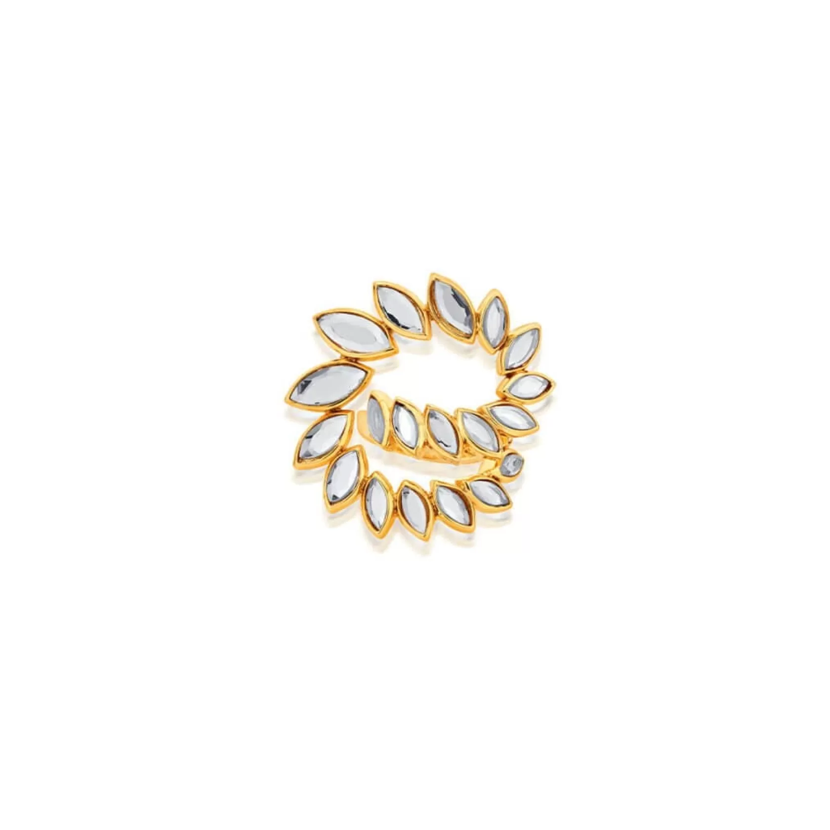 Rings*Isharya Marquise Mirror Swirl Statement Ring