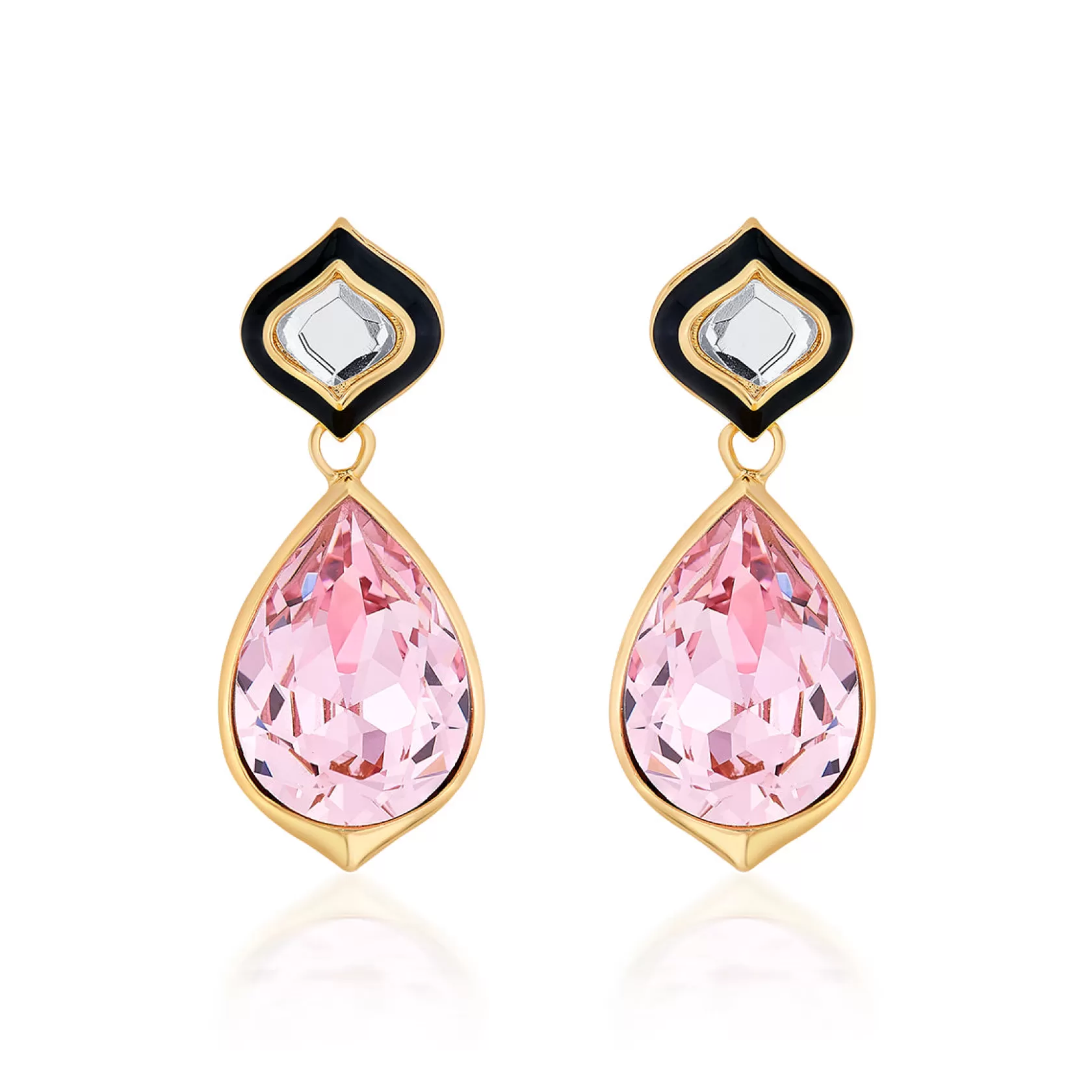 Earrings*Isharya Meher Crystal Earrings Pink