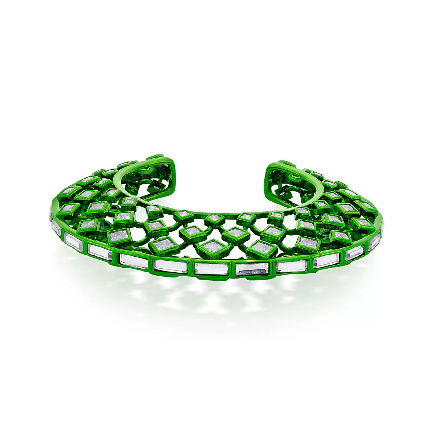 Wristwear*Isharya Parakeet Moon Statement Cuff Green