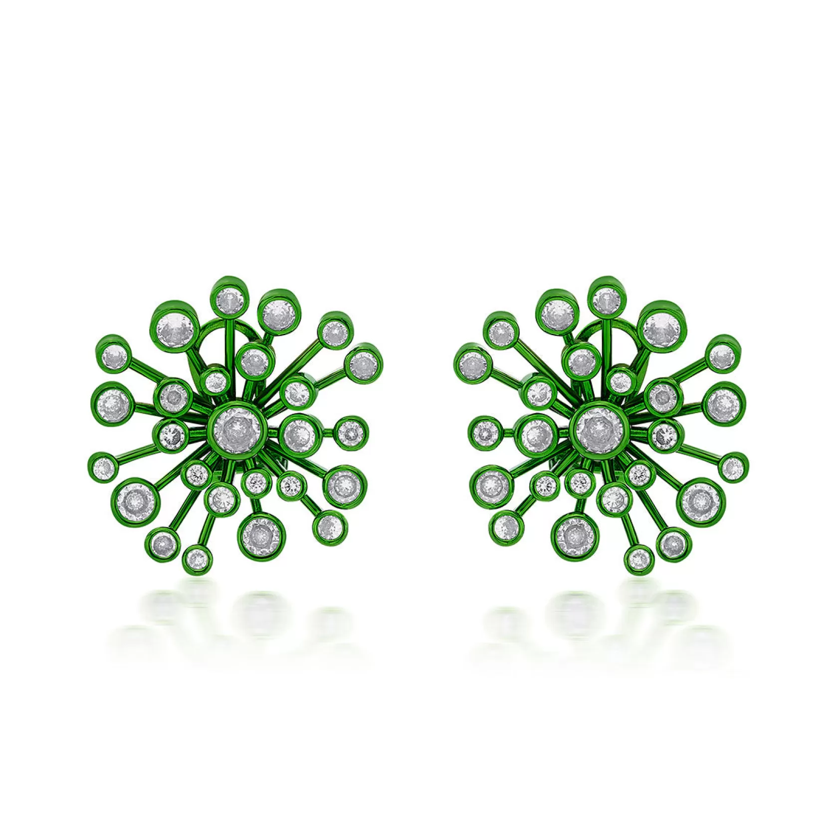 Earrings*Isharya Parakeet Starburst Earrings Green