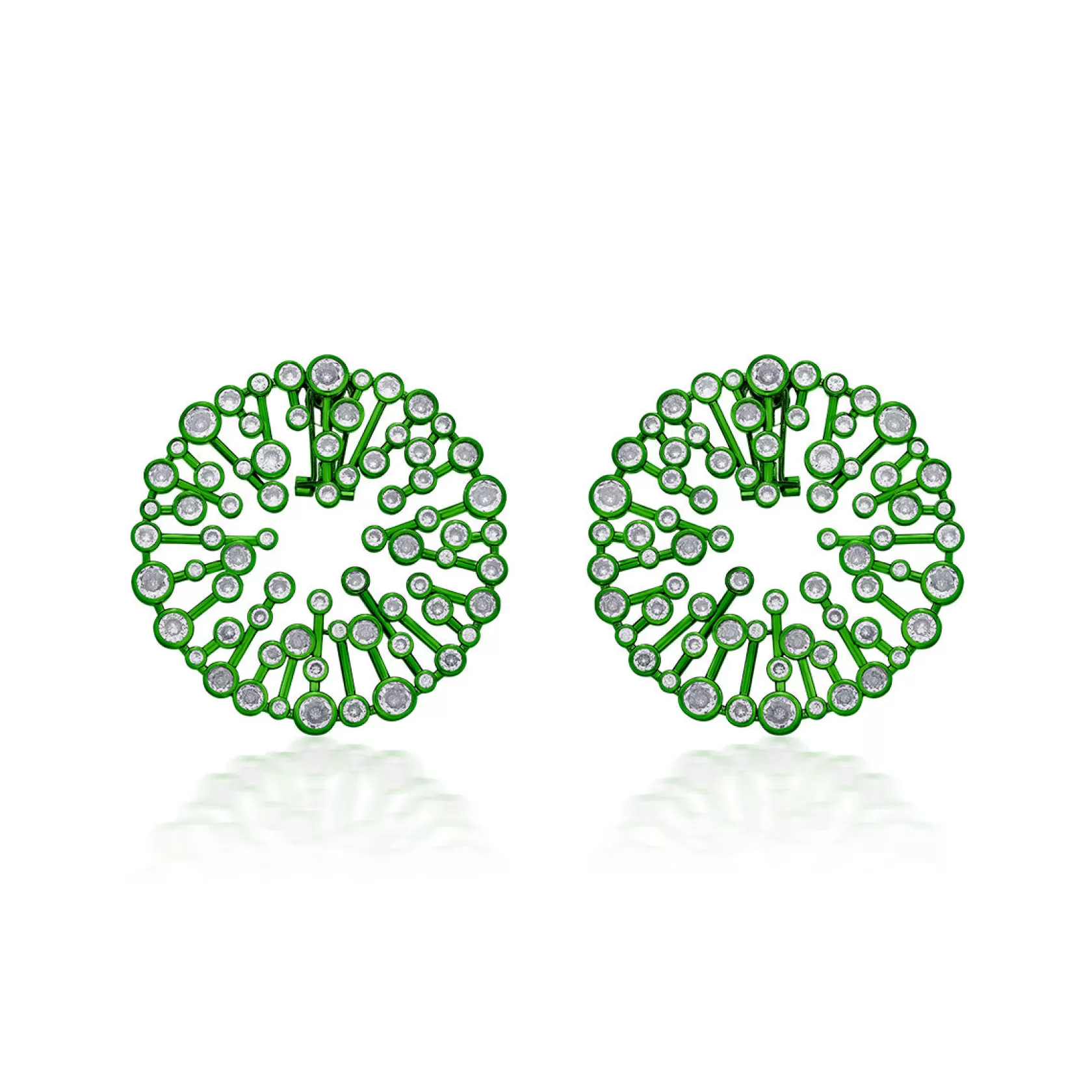 Earrings*Isharya Parakeet Starburst Statement Earrings Green