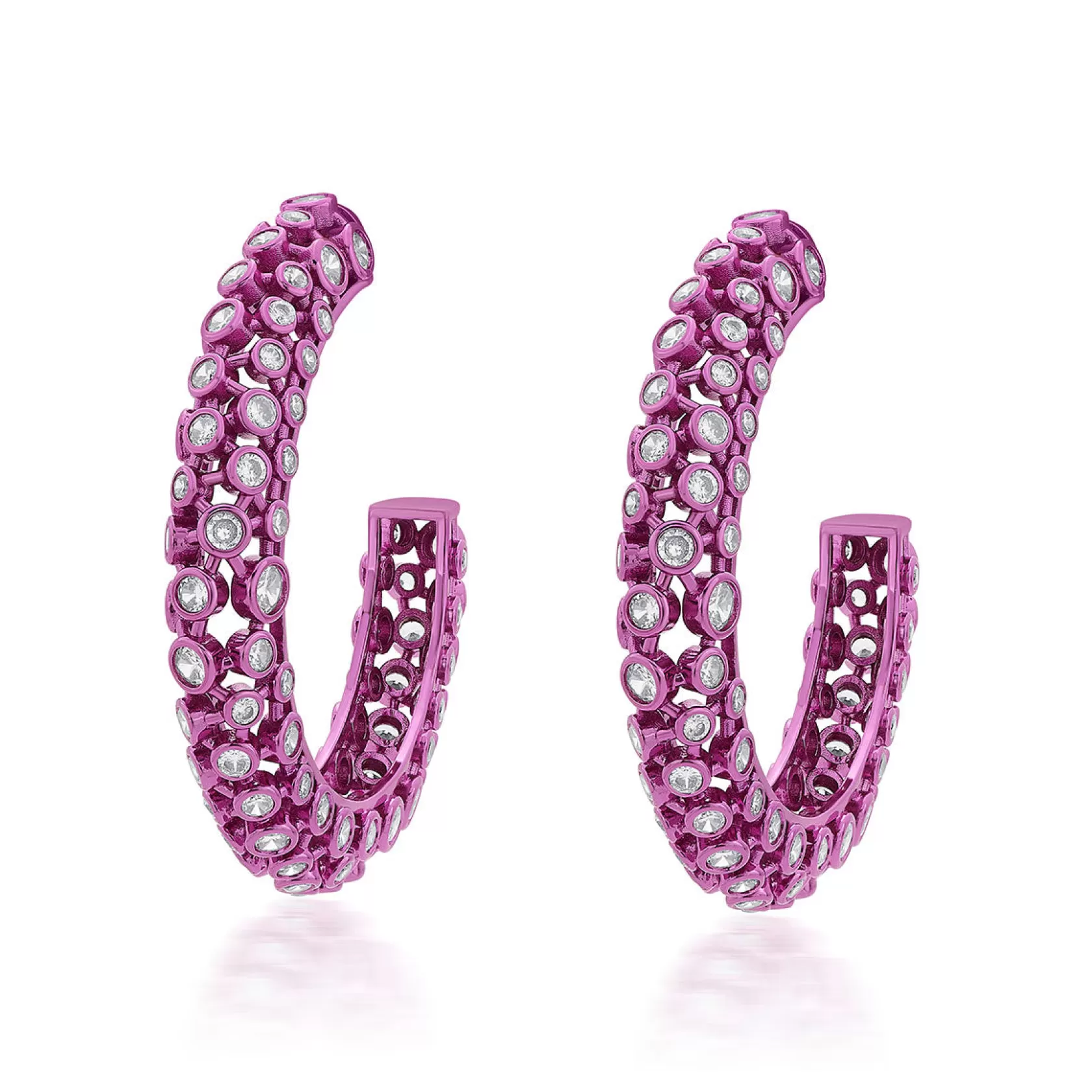 Earrings*Isharya Rani Mesh Earrings Pink