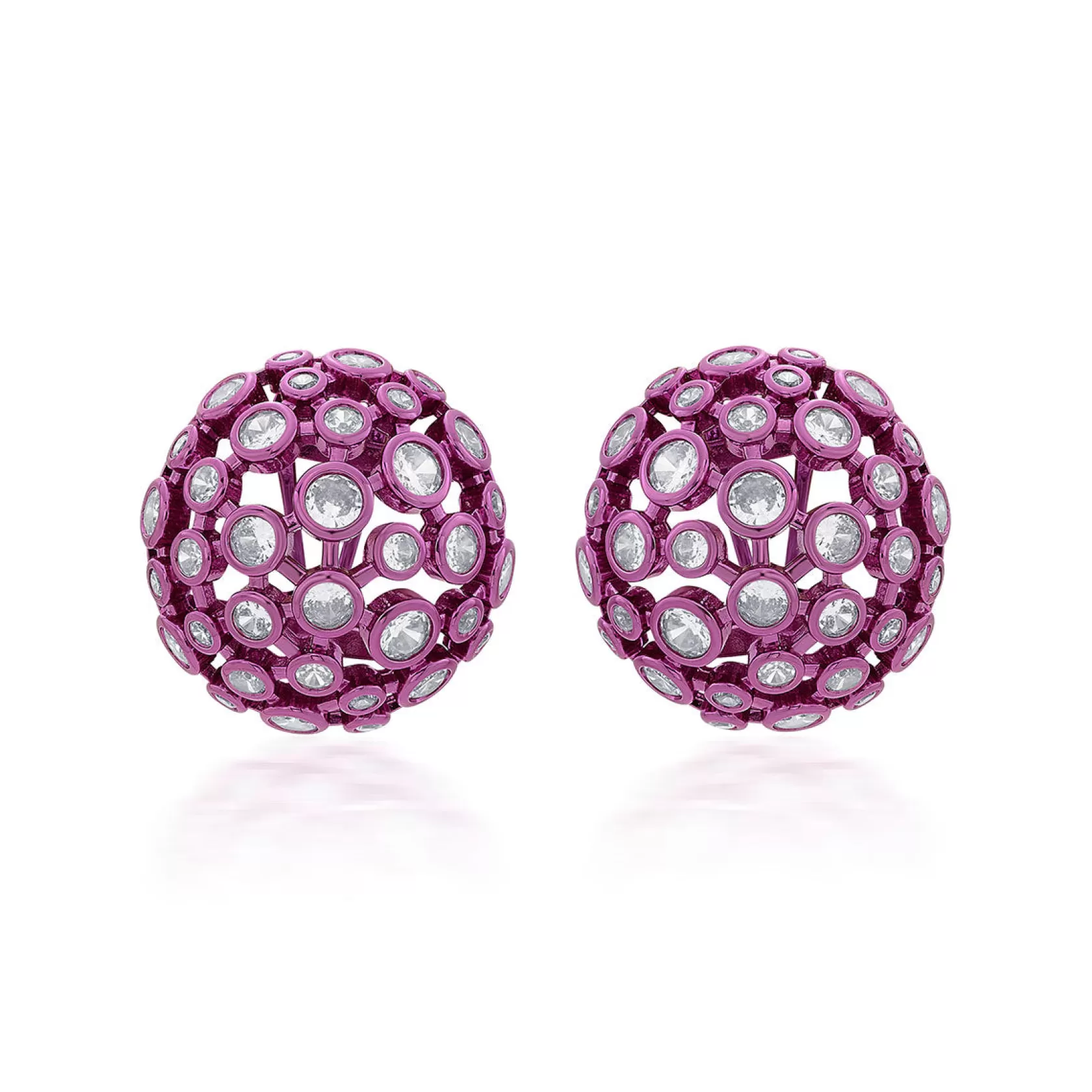 Earrings*Isharya Rani Mesh Stud Earrings Pink