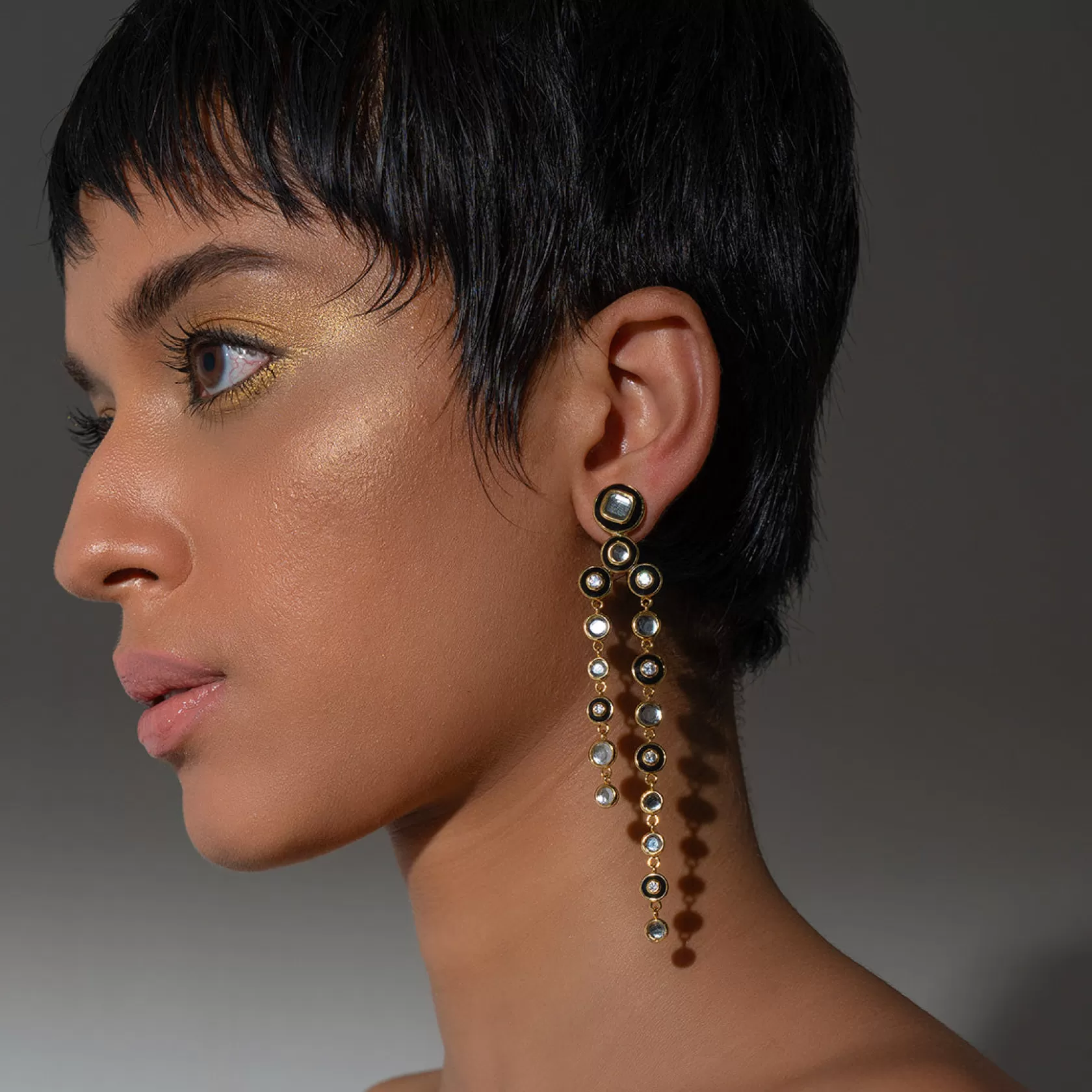 Earrings*Isharya Savage Line Earrings Gold