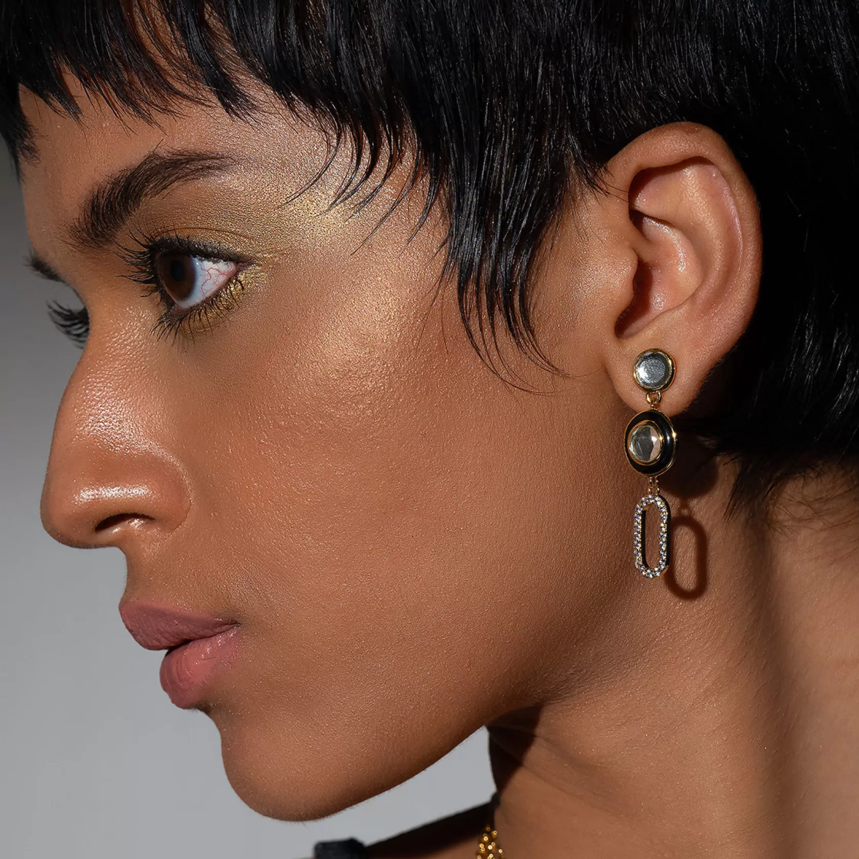 Earrings*Isharya Savage Mirror Drop Earrings Gold