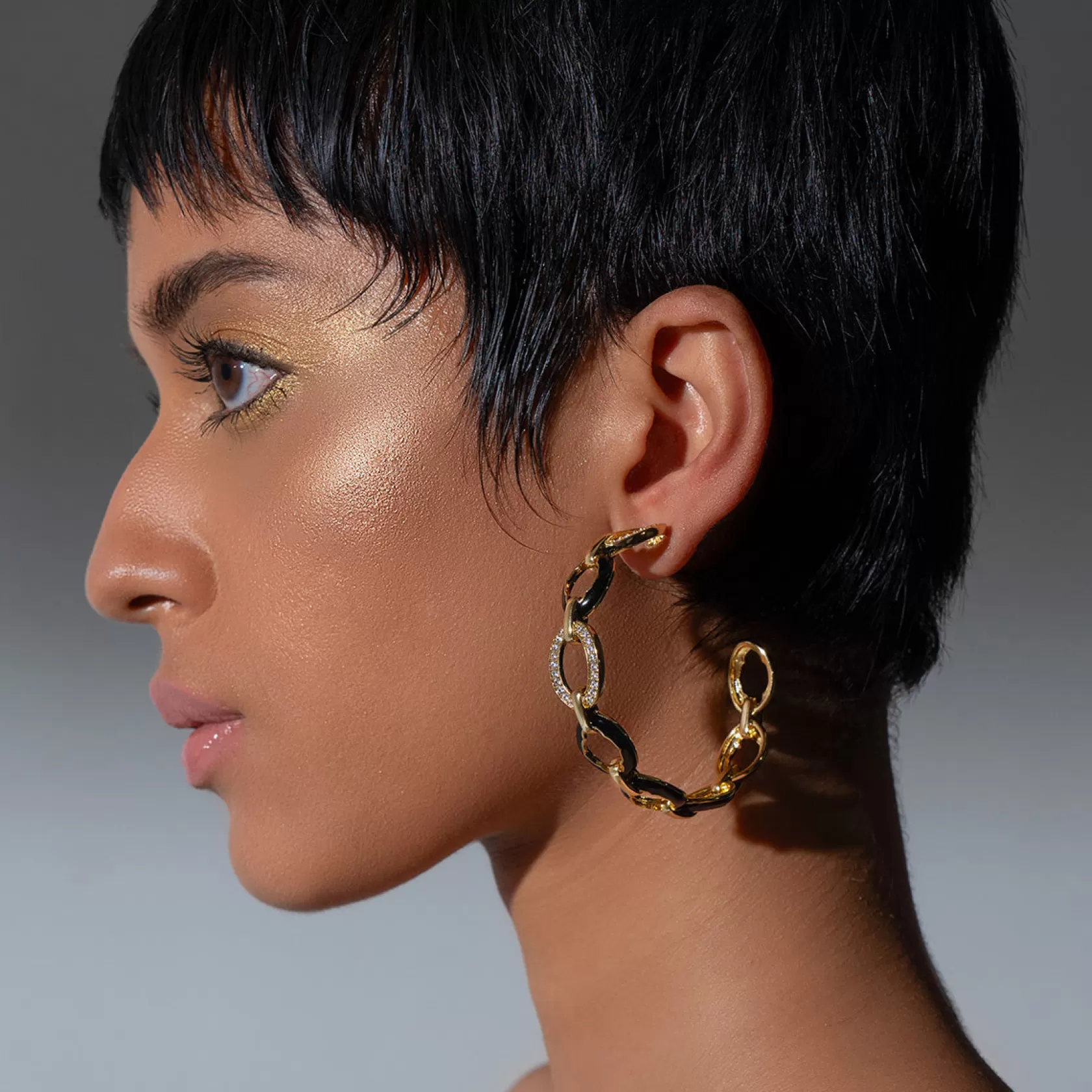 Earrings*Isharya Sliving Hoop Earrings Gold