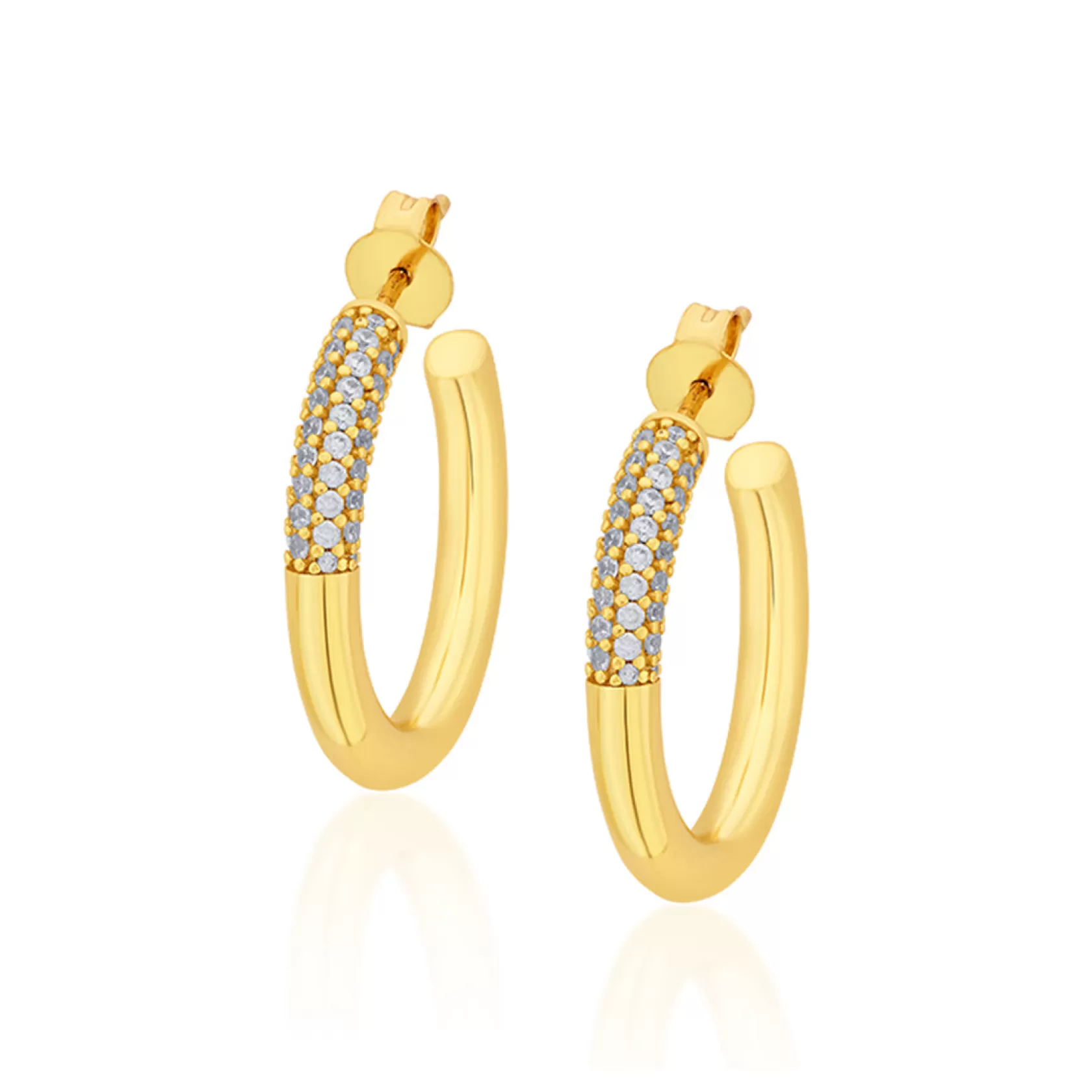 Earrings*Isharya Sparkle Hoop Earrings Gold