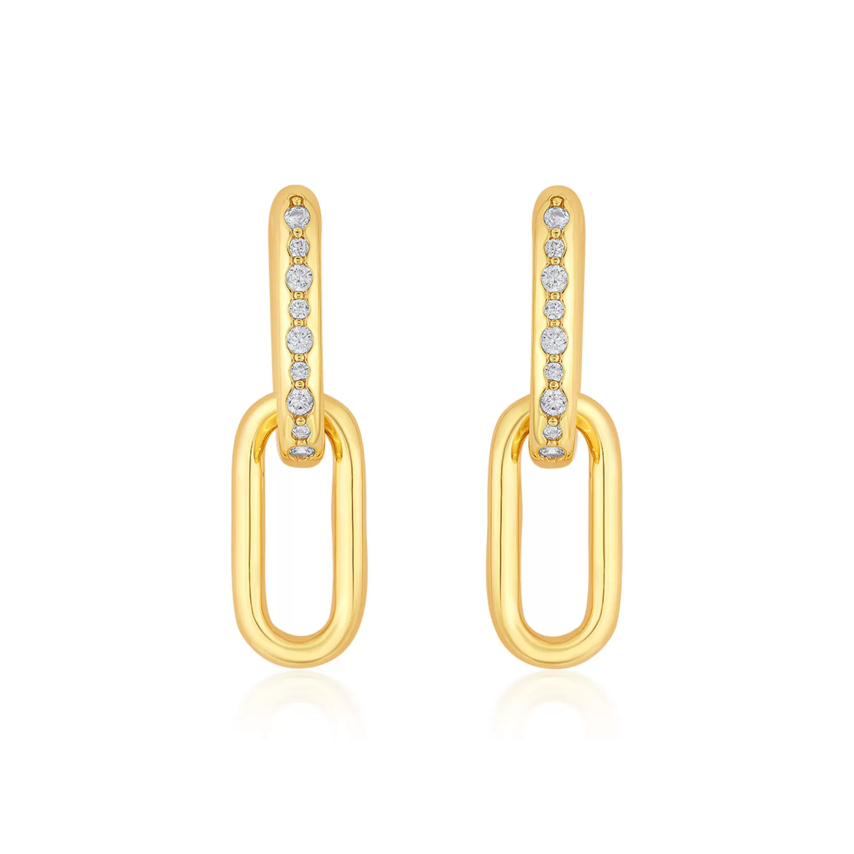 Earrings*Isharya Sparkle Link Earrings Gold